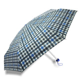 Popy Nano 5 Fold Check Print Umbrella With Silver Coating