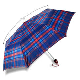 CHERRY SILVER 3 FOLD CHECK PRINT UMBRELLA