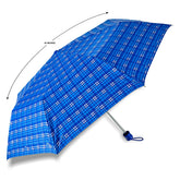 CHERRY SILVER 3 FOLD CHECK PRINT UMBRELLA