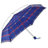 CHERRY SILVER 3 FOLD CHECK PRINT UMBRELLA