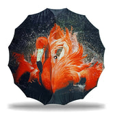Aster Straight Umbrella With All Over Print And Auto Open