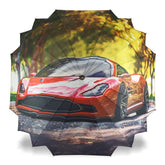 Maple Straight Umbrella With All Over Print And Auto Open