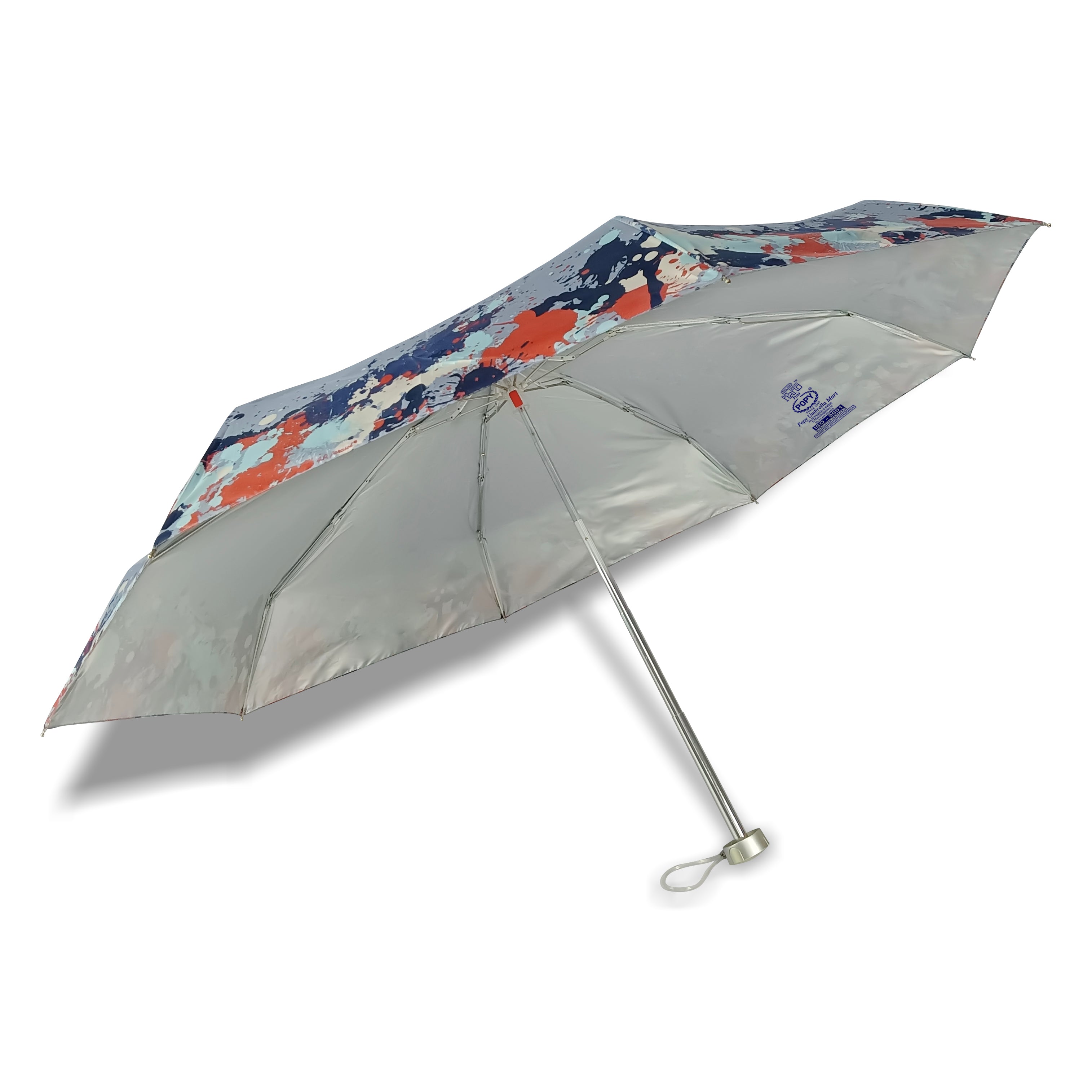 Popy Nano 5 Fold Printed Umbrella With Silver Coating