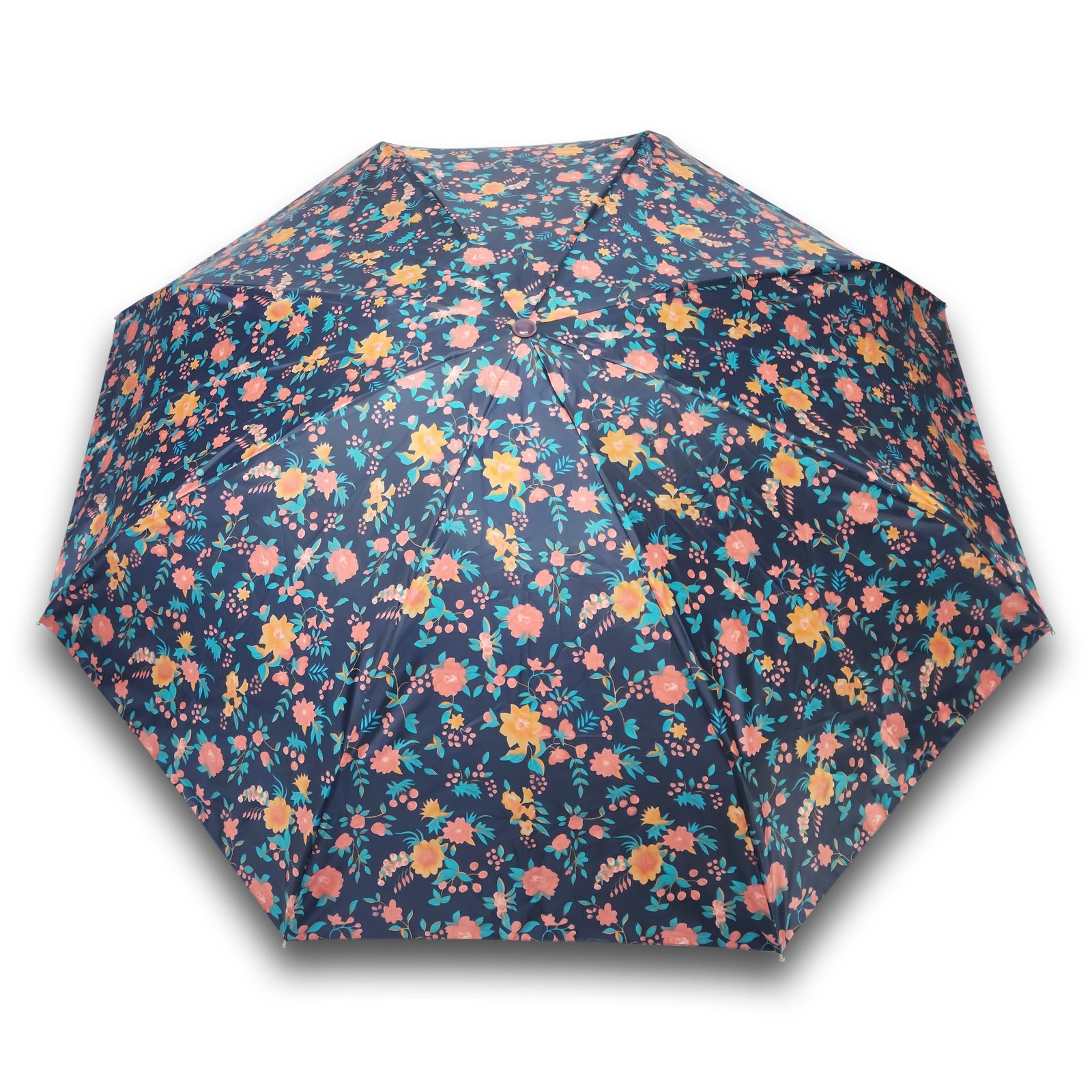 POPY NANO 5 FOLD PRINTED UMBRELLA WITH SILVER COATING