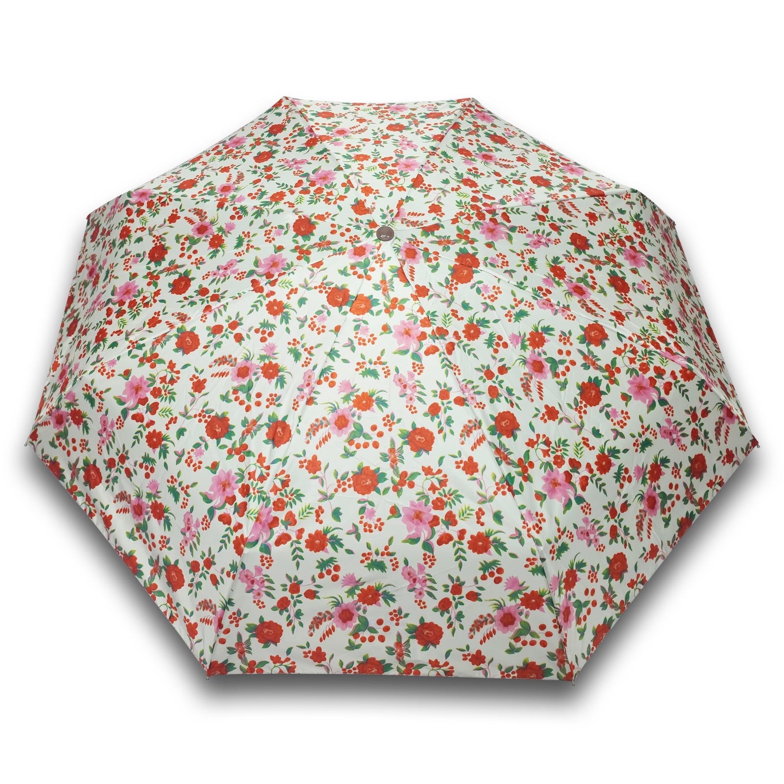 POPY NANO 5 FOLD PRINTED UMBRELLA WITH SILVER COATING