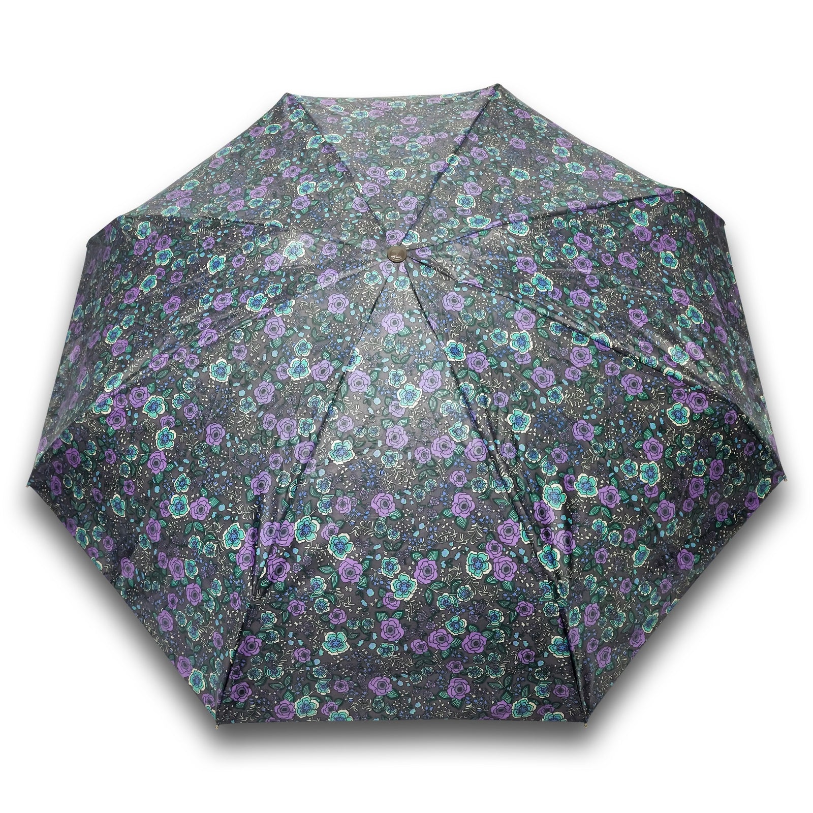 POPY NANO 5 FOLD PRINTED UMBRELLA WITH SILVER COATING