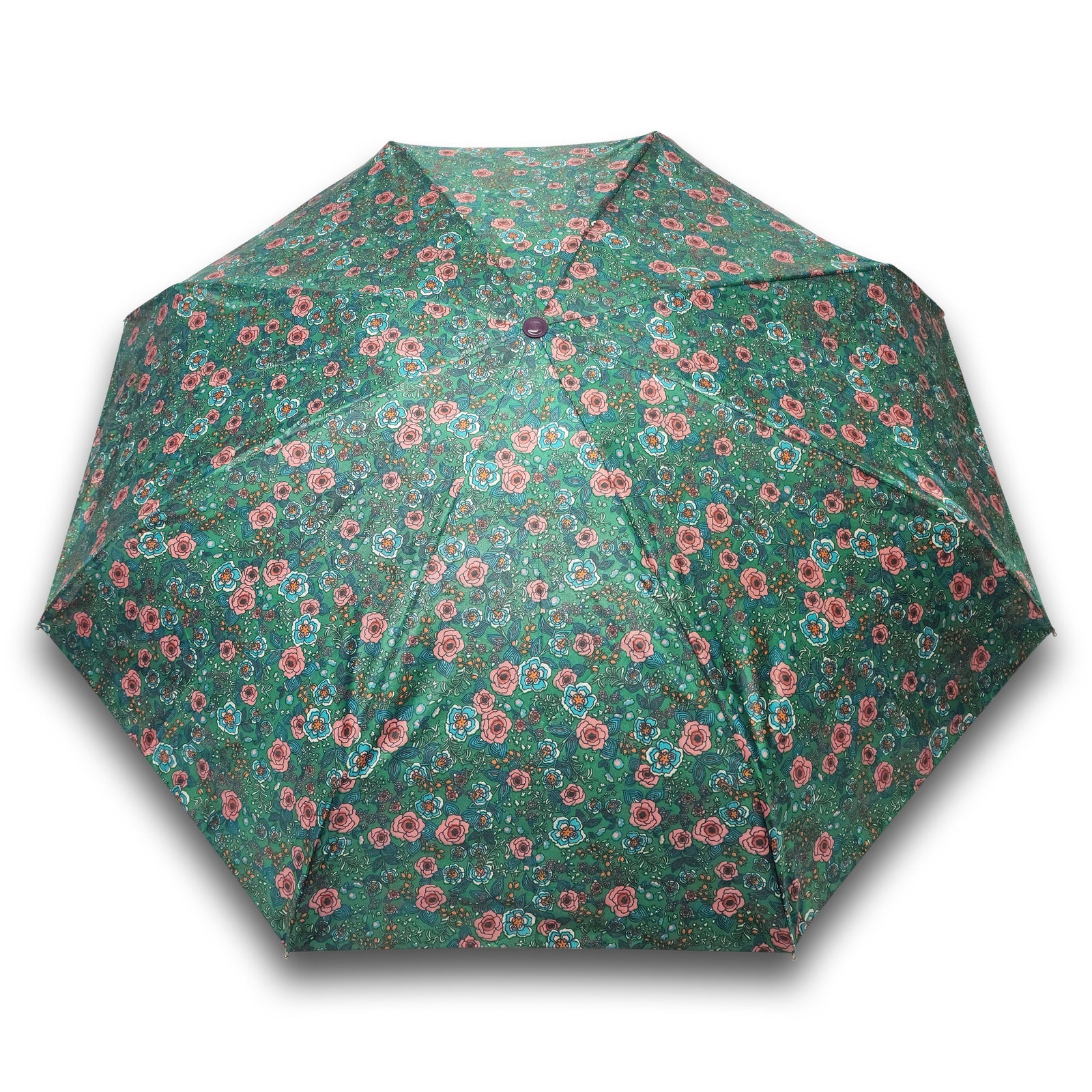 POPY NANO 5 FOLD PRINTED UMBRELLA WITH SILVER COATING