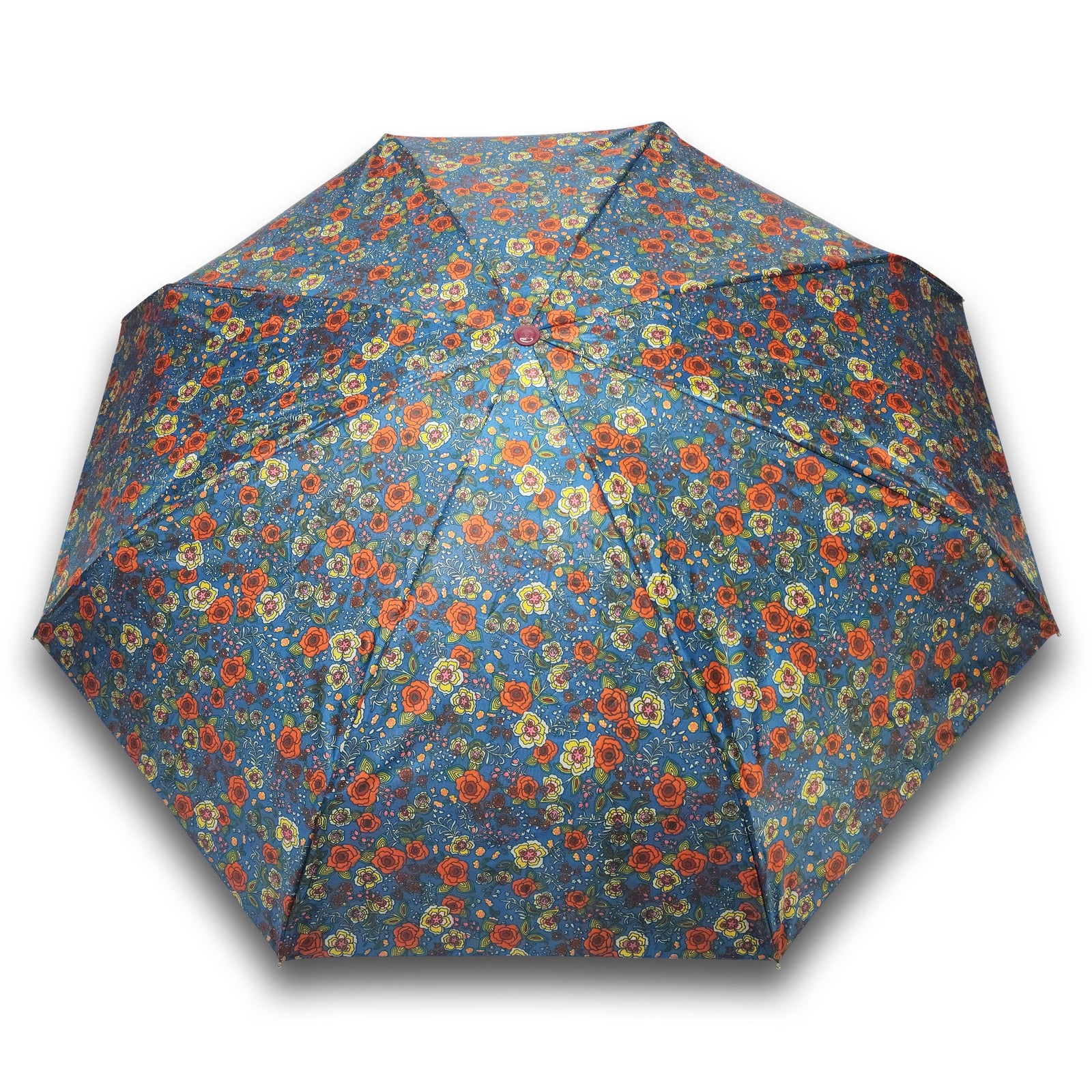 POPY NANO 5 FOLD PRINTED UMBRELLA WITH SILVER COATING