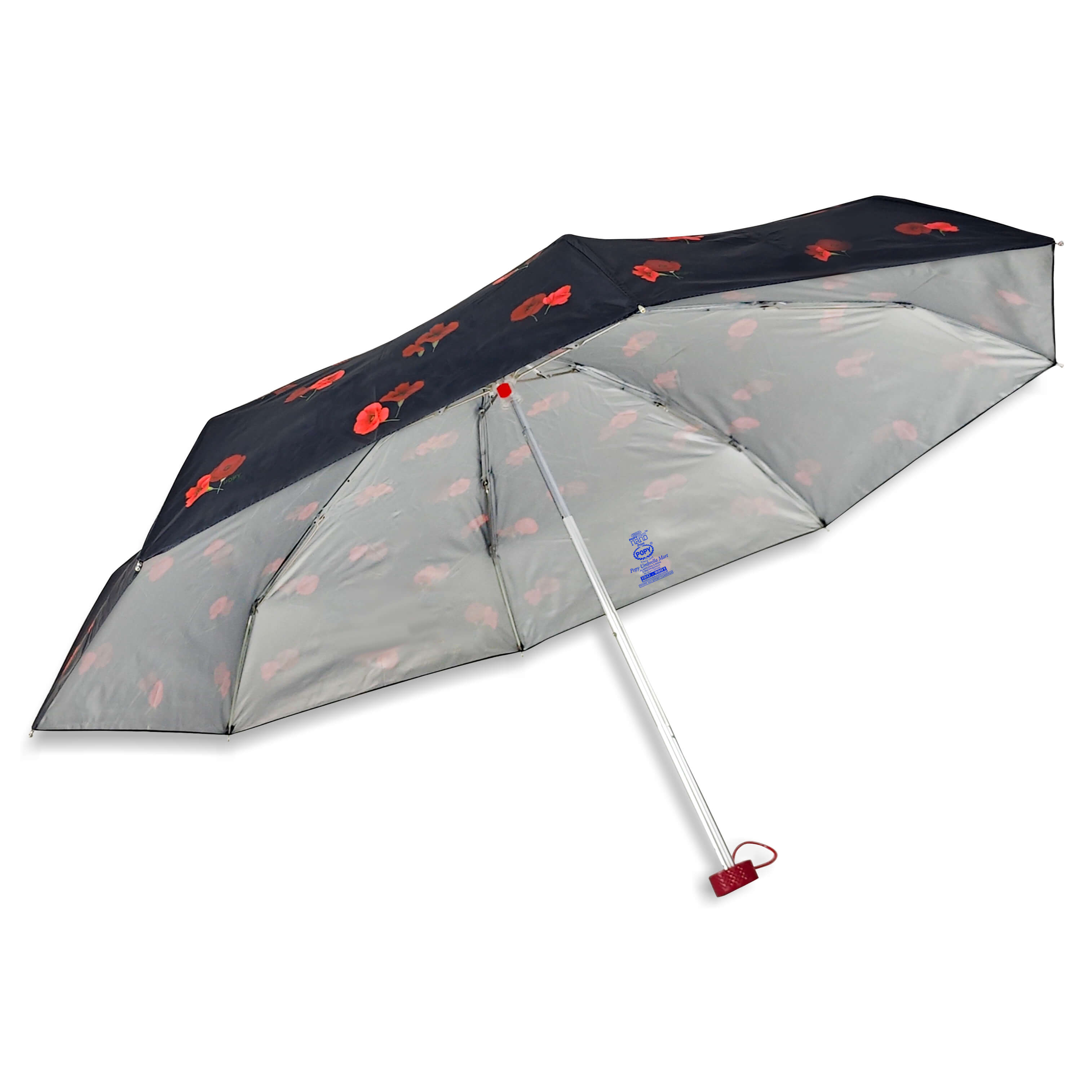Popy Nano 5 Fold Printed Umbrella With Silver Coating