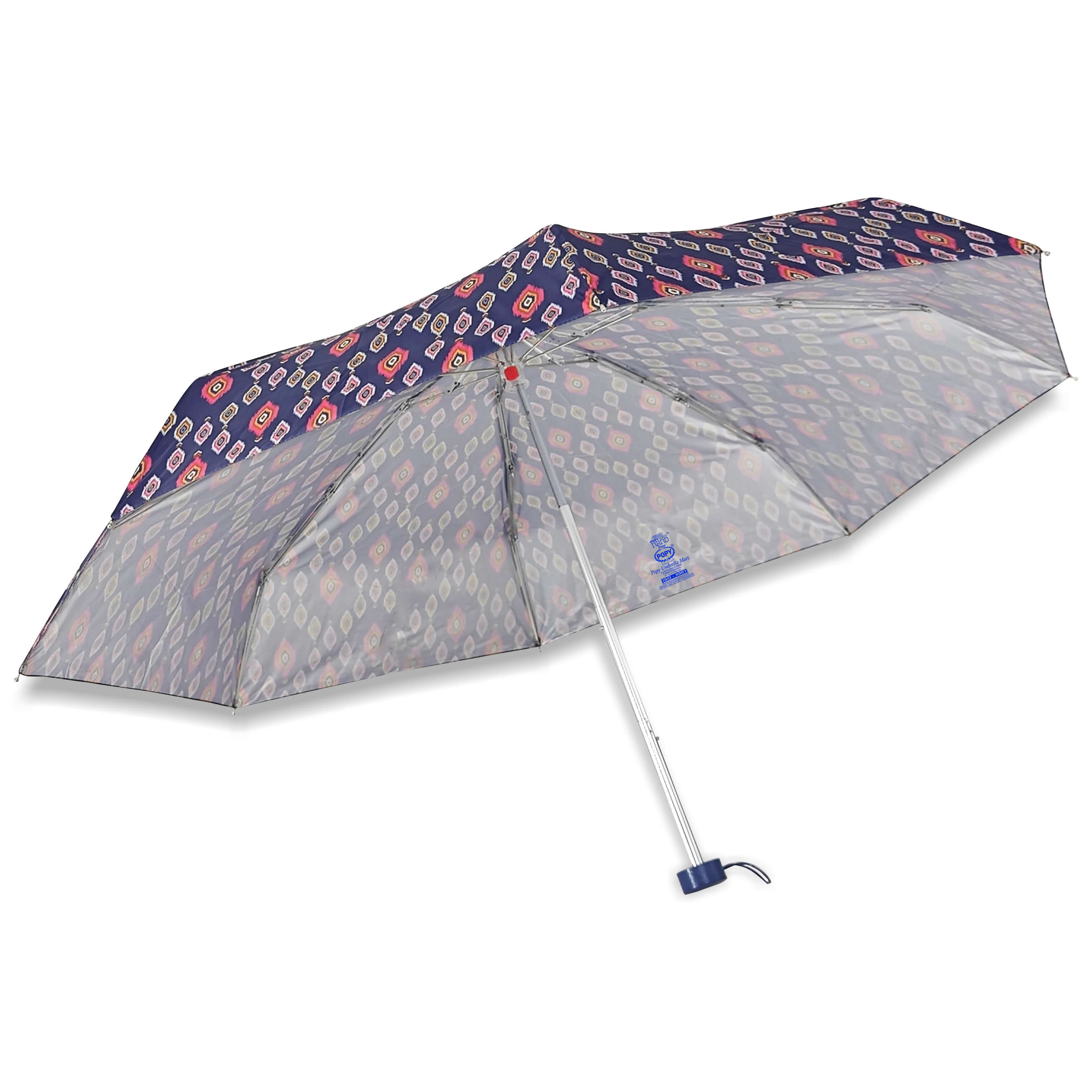 Popy Nano 5 Fold Printed Umbrella With Silver Coating
