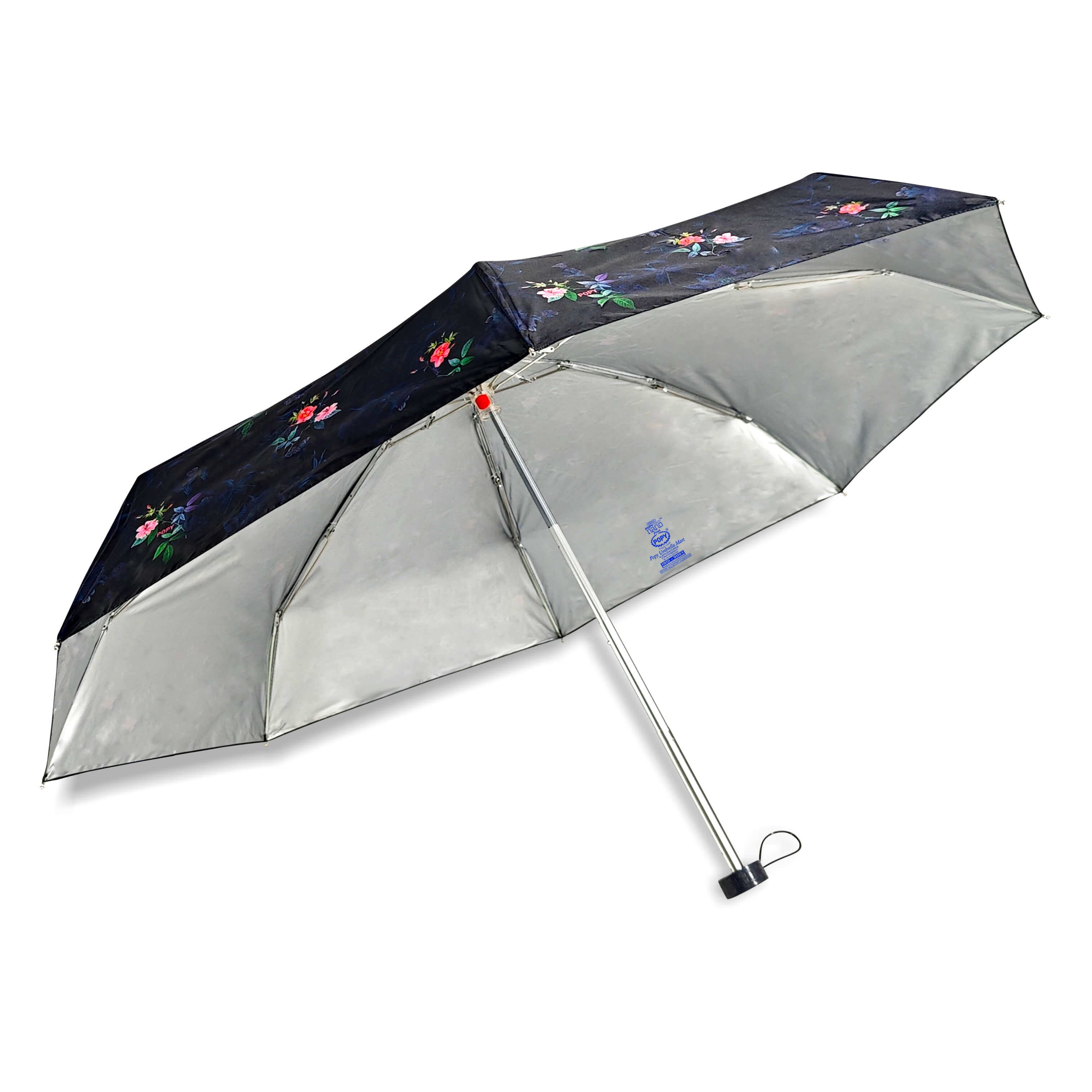 Popy Nano 5 Fold Printed Umbrella With Silver Coating