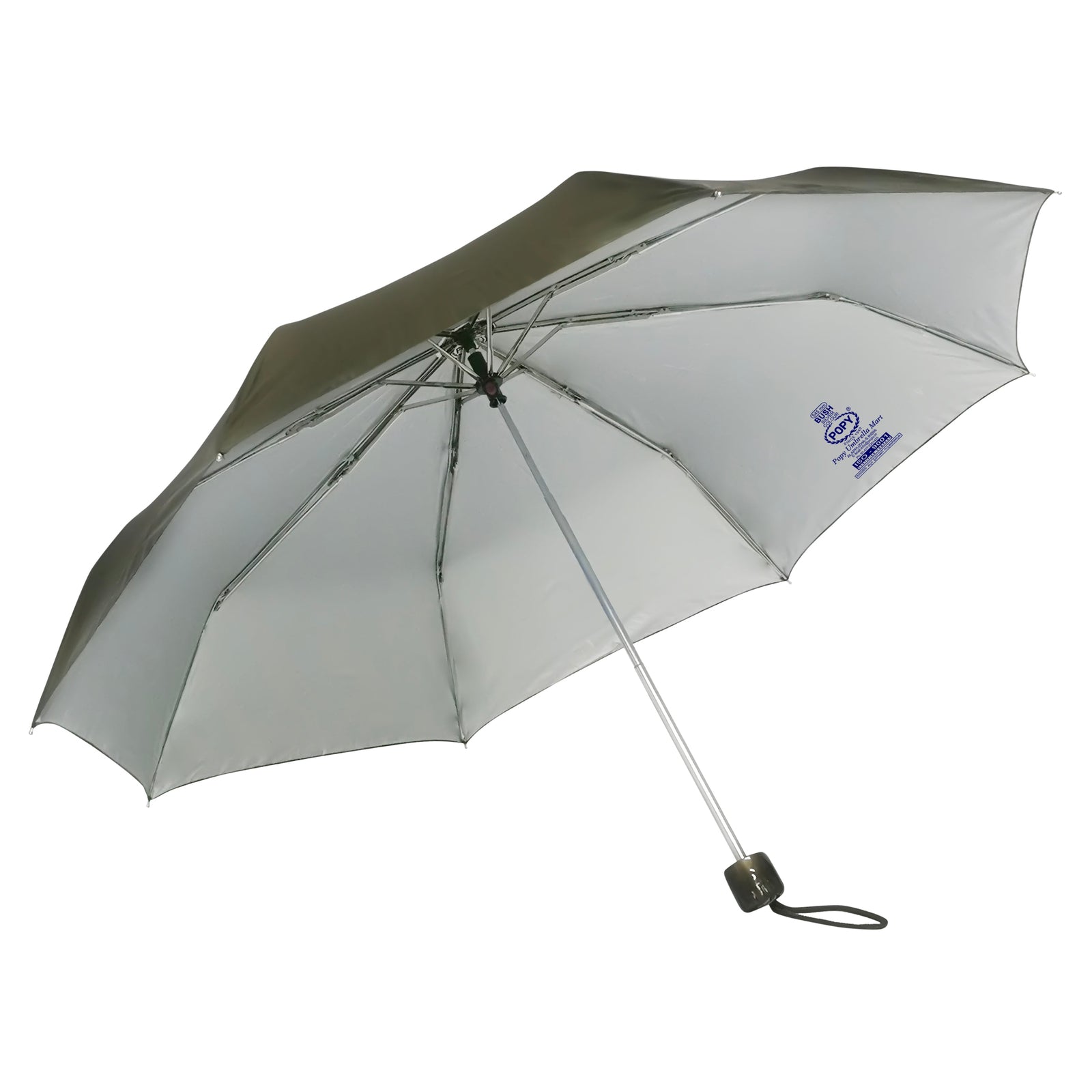 BUSH SILVER 3 FOLD SOLID COLOUR UMBRELLA
