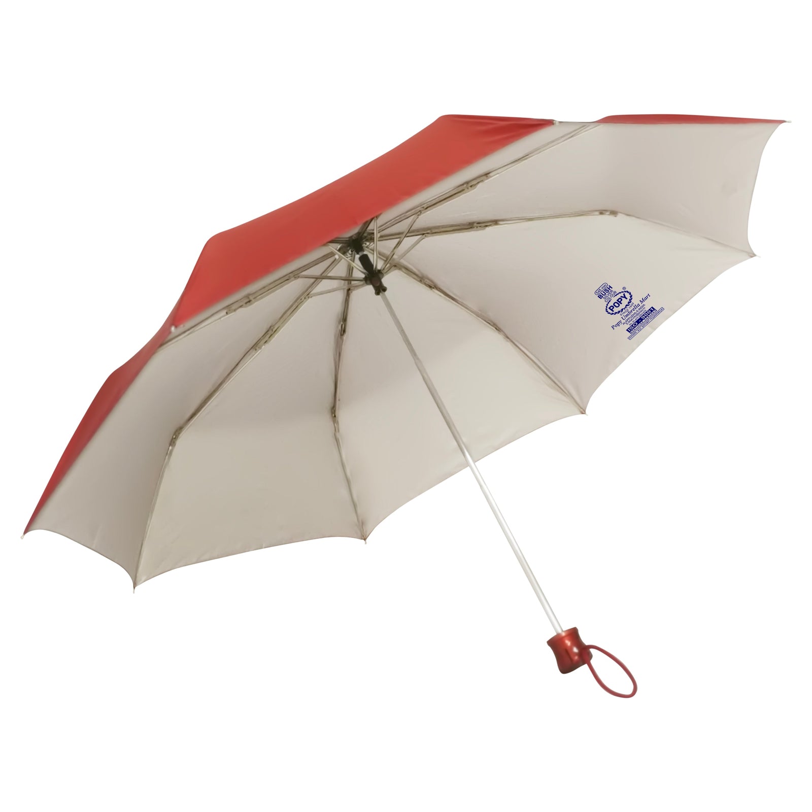 BUSH SILVER 3 FOLD SOLID COLOUR UMBRELLA