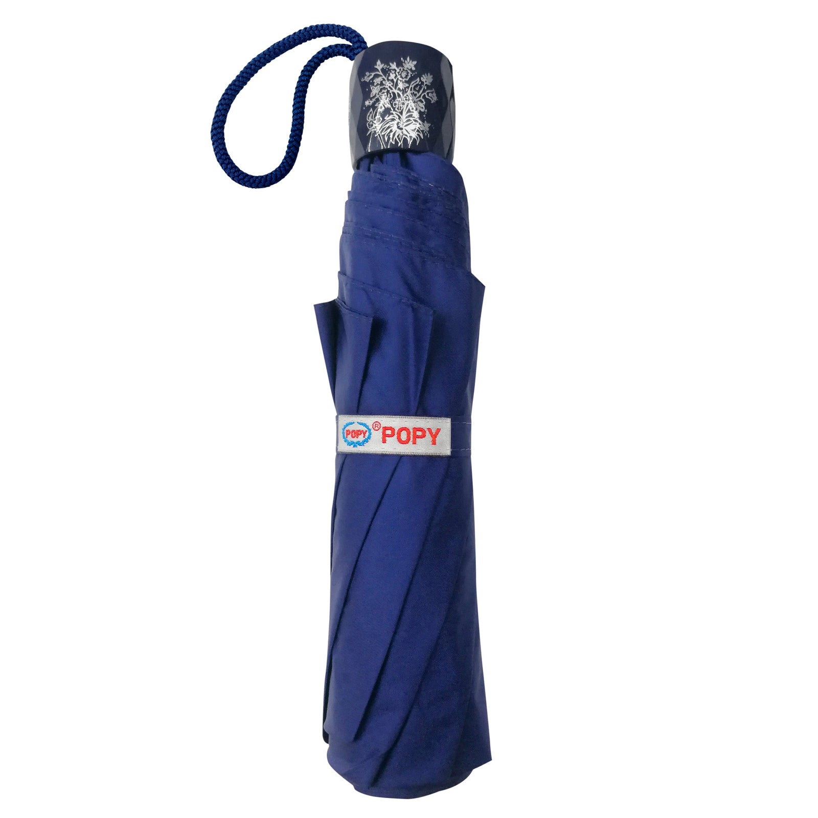 CHERRY 3FOLD SOLID COLOUR UMBRELLA WITH SILVER COATING