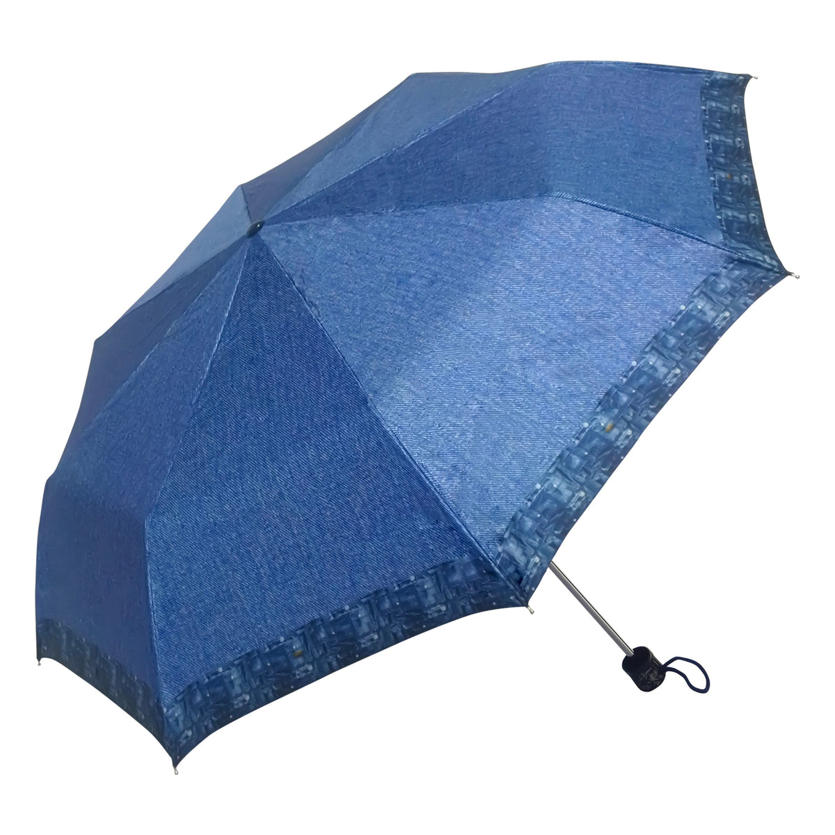 JEANS 3 FOLD UMBRELLA WITH SILVER COATING