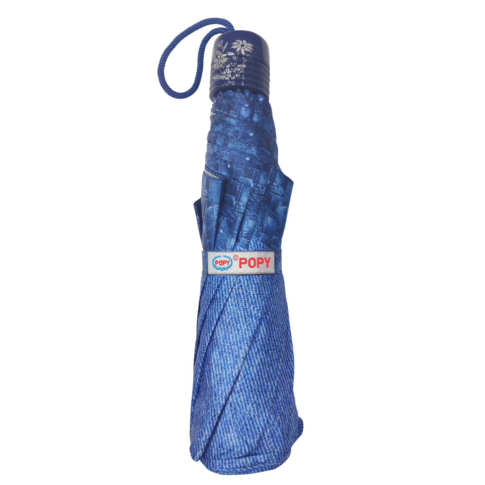 JEANS 3 FOLD UMBRELLA WITH SILVER COATING