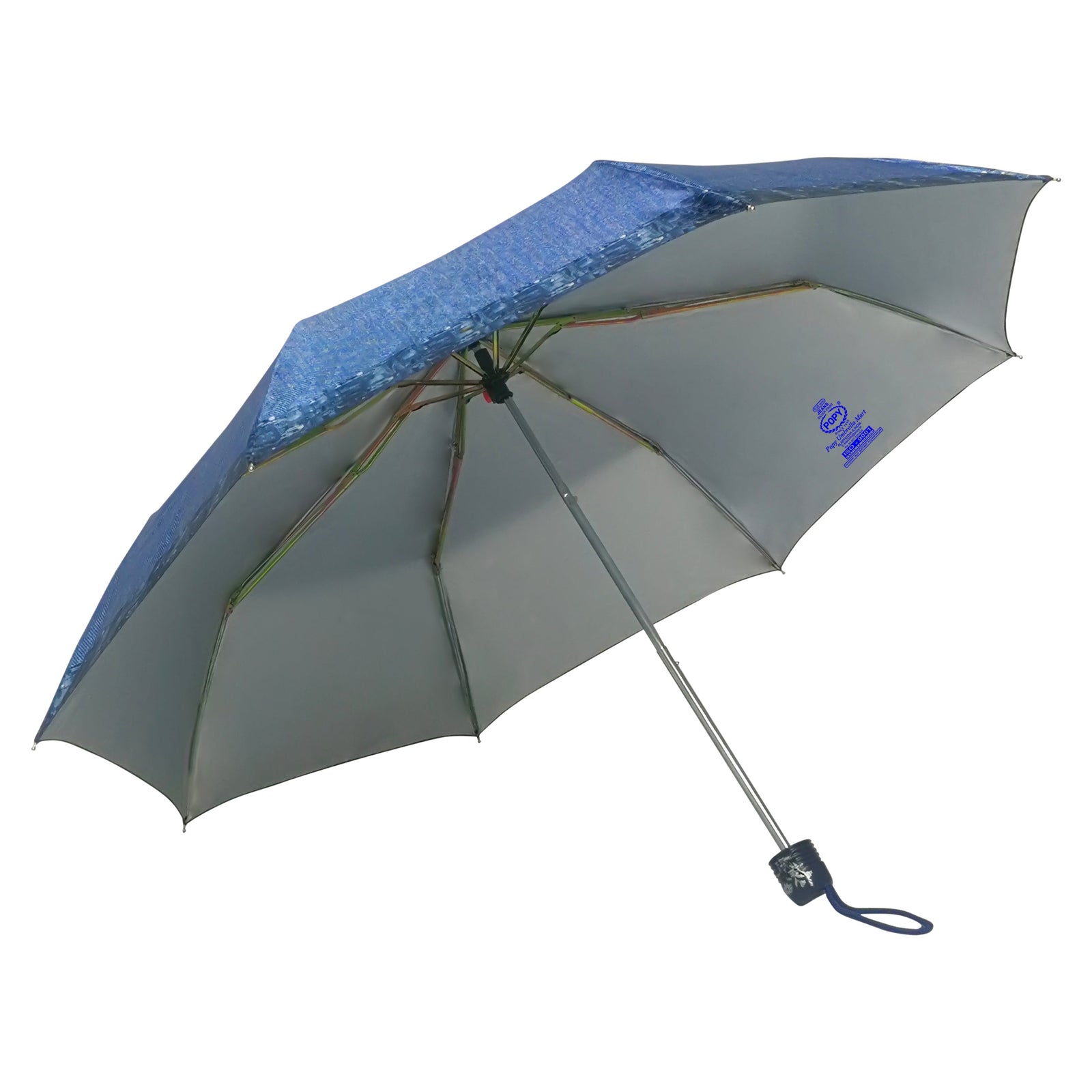 JEANS 3 FOLD UMBRELLA WITH SILVER COATING