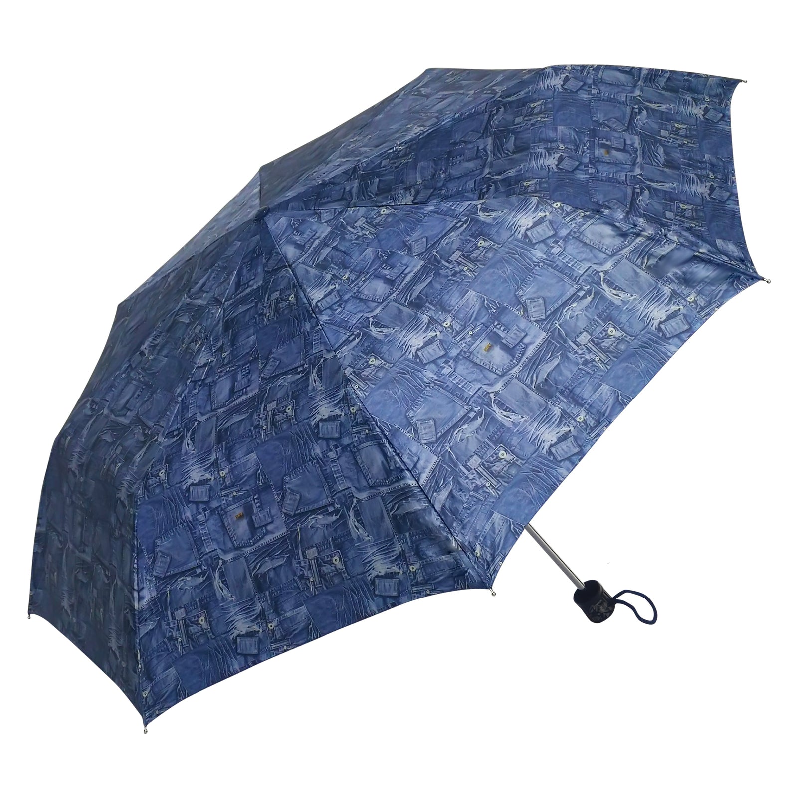 JEANS 3 FOLD UMBRELLA WITH SILVER COATING