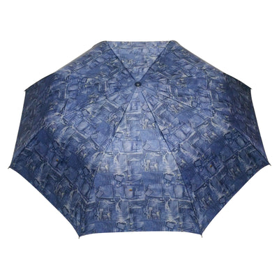 Jeans 3 Fold Umbrella With Silver Coating