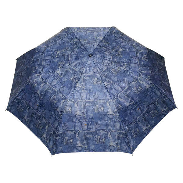Jeans 3 Fold Umbrella With Silver Coating