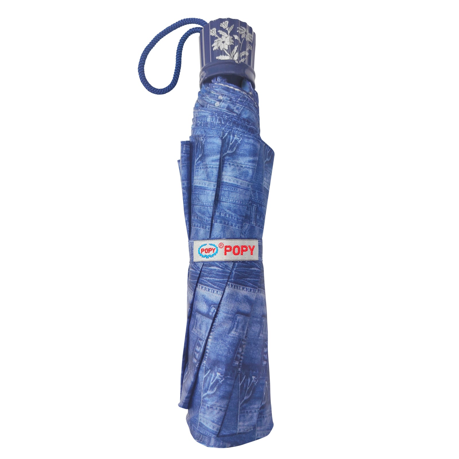 JEANS 3 FOLD UMBRELLA WITH SILVER COATING