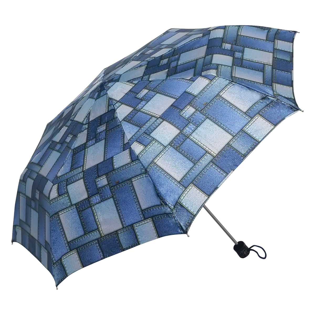 JEANS 3 FOLD UMBRELLA WITH SILVER COATING