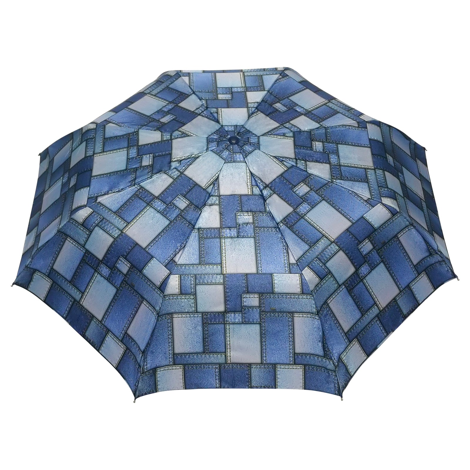 JEANS 3 FOLD UMBRELLA WITH SILVER COATING