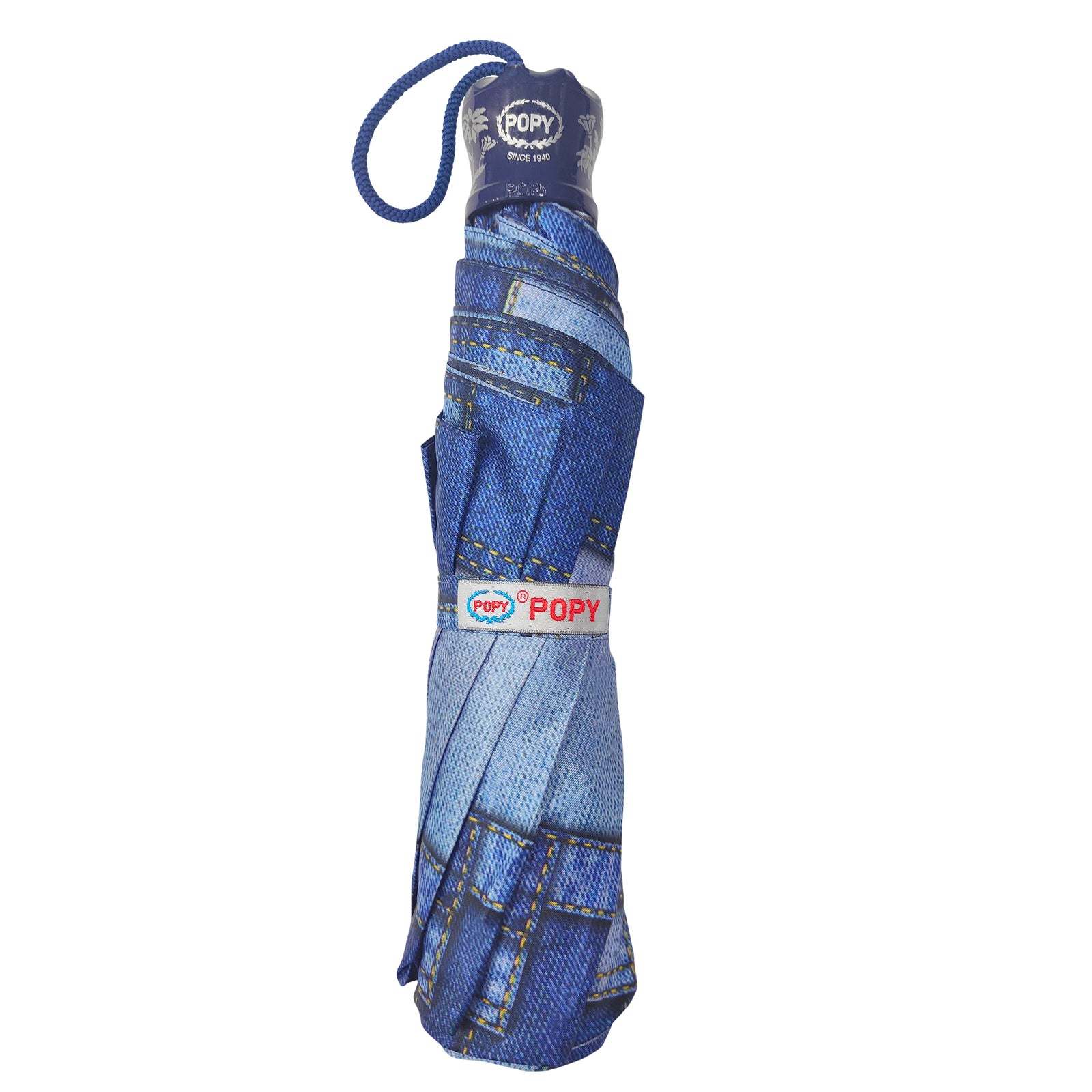 JEANS 3 FOLD UMBRELLA WITH SILVER COATING