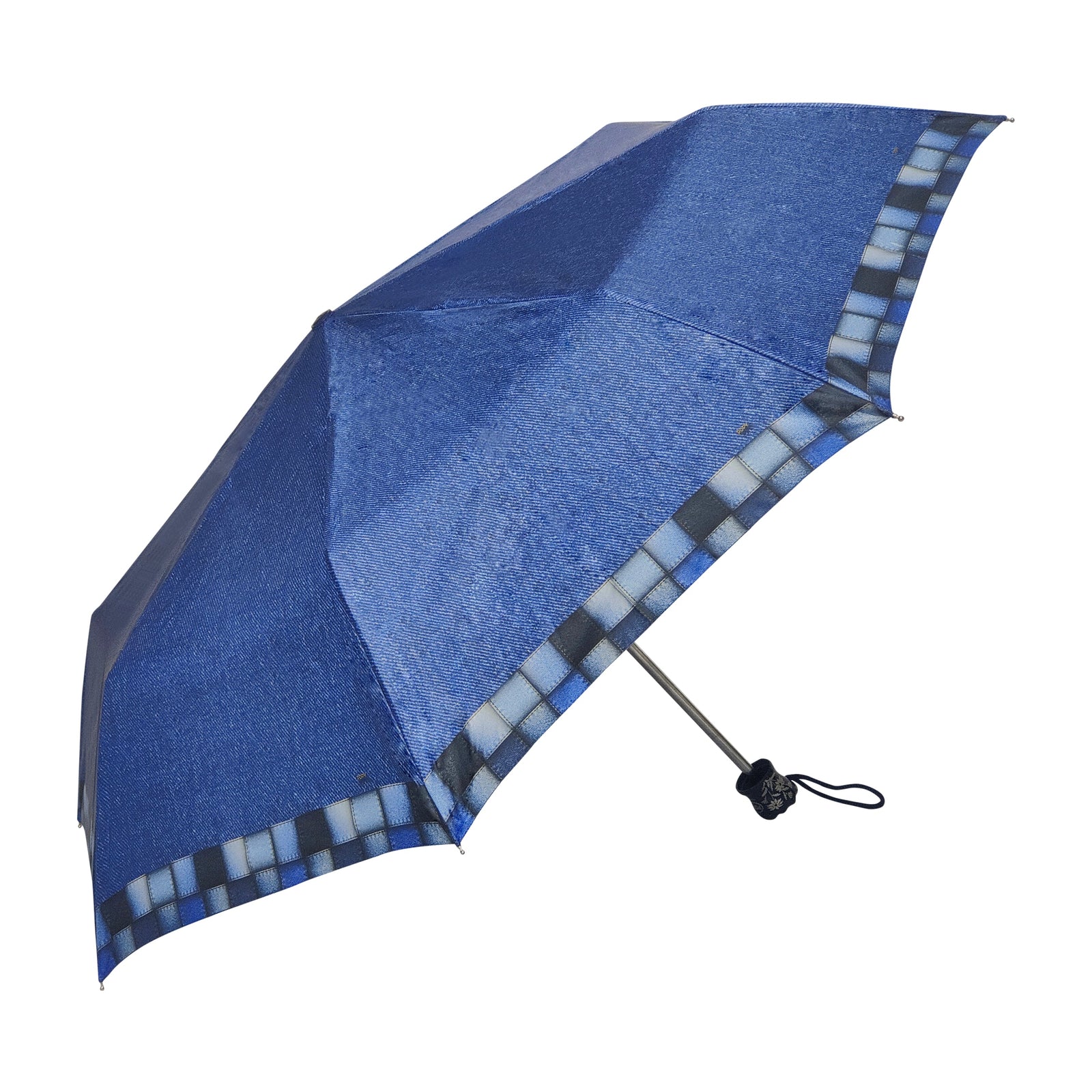 JEANS 3 FOLD UMBRELLA WITH SILVER COATING