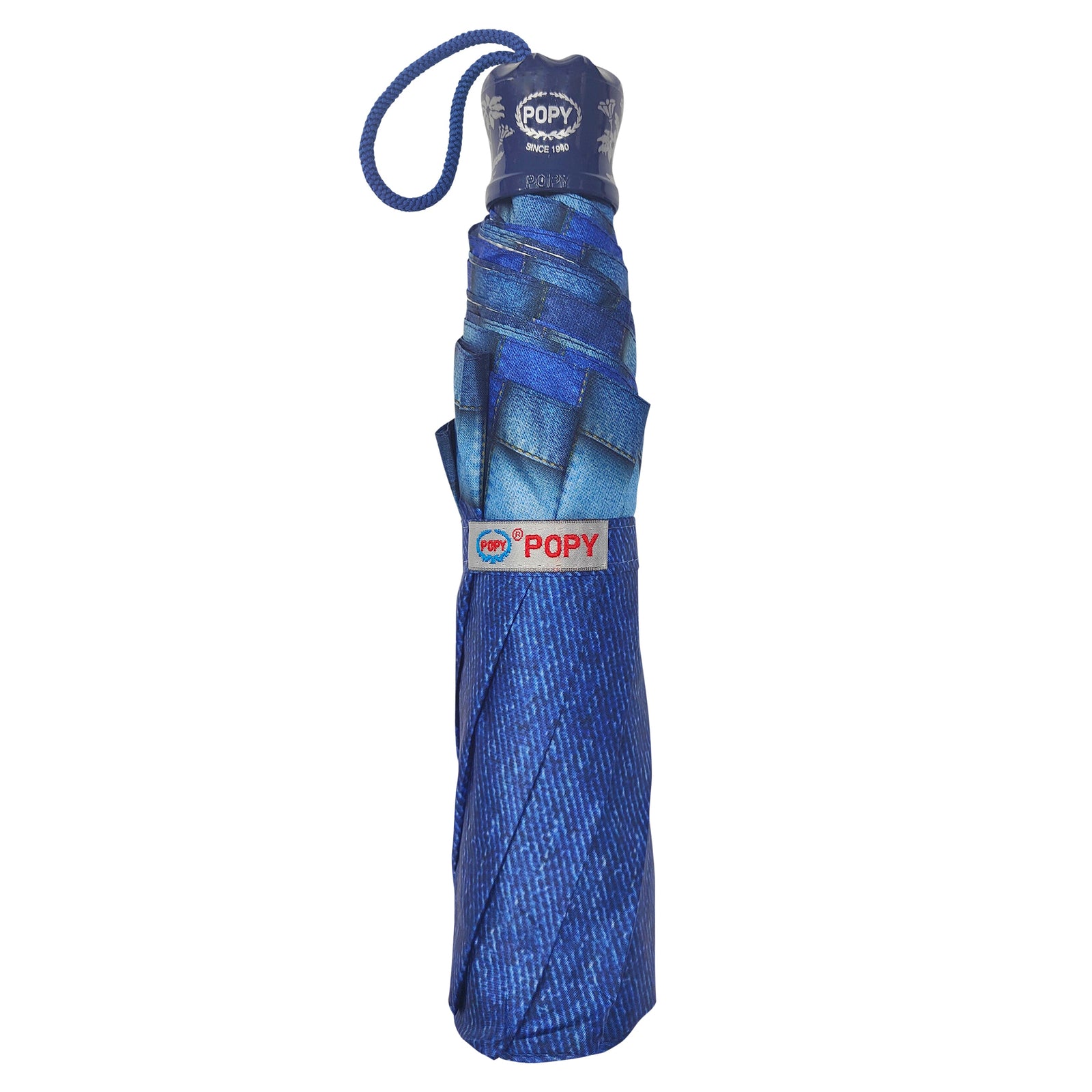 JEANS 3 FOLD UMBRELLA WITH SILVER COATING