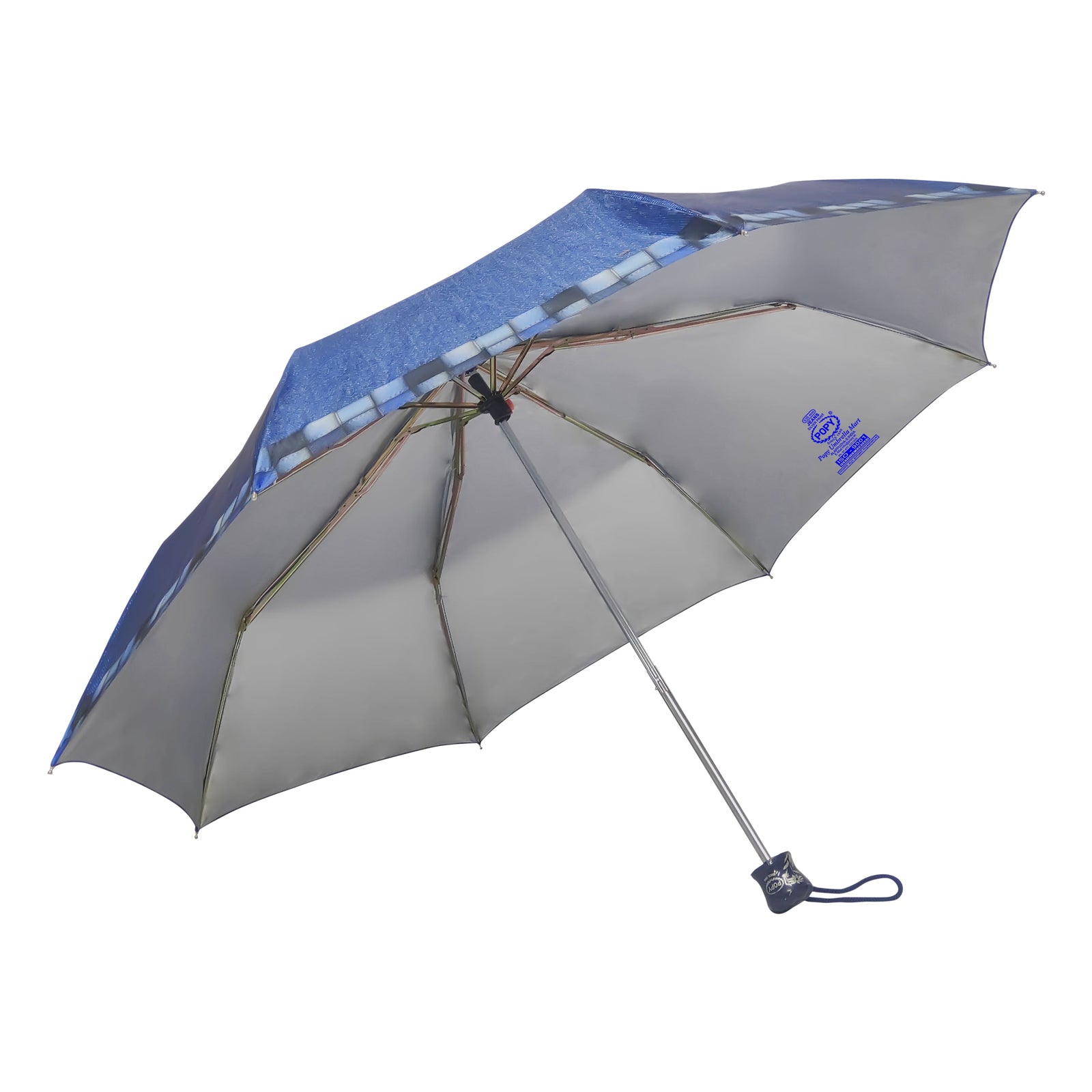 JEANS 3 FOLD UMBRELLA WITH SILVER COATING