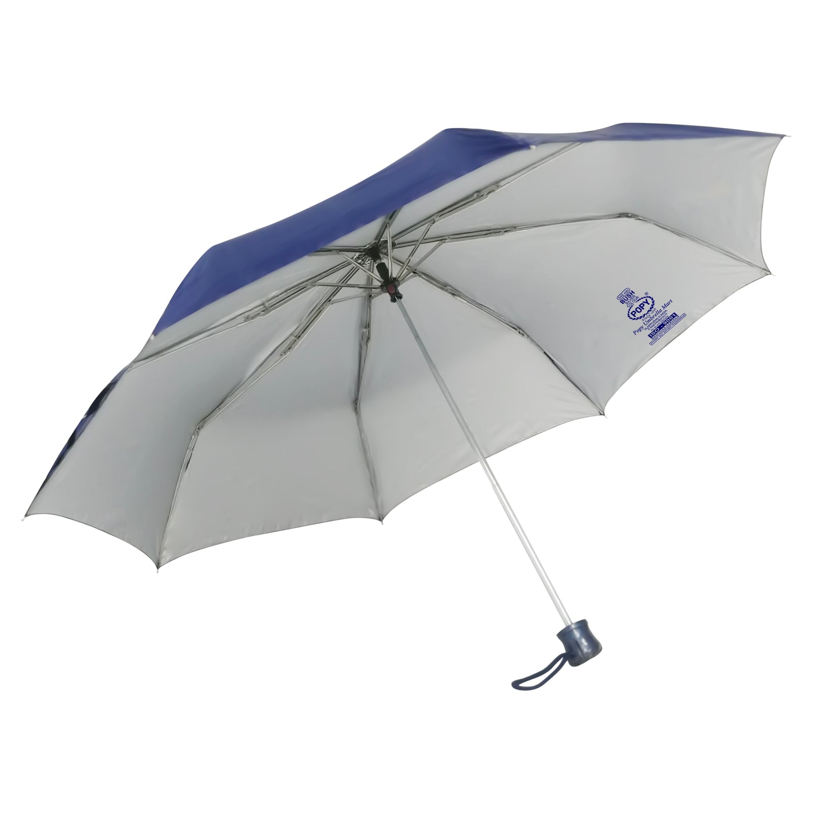 BUSH SILVER 3 FOLD SOLID COLOUR UMBRELLA
