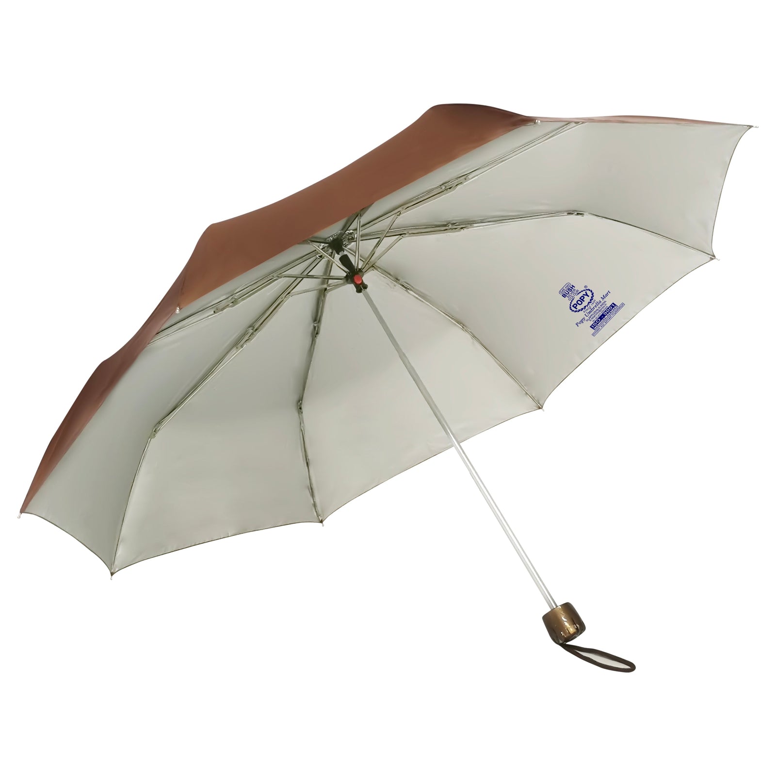 BUSH SILVER 3 FOLD SOLID COLOUR UMBRELLA