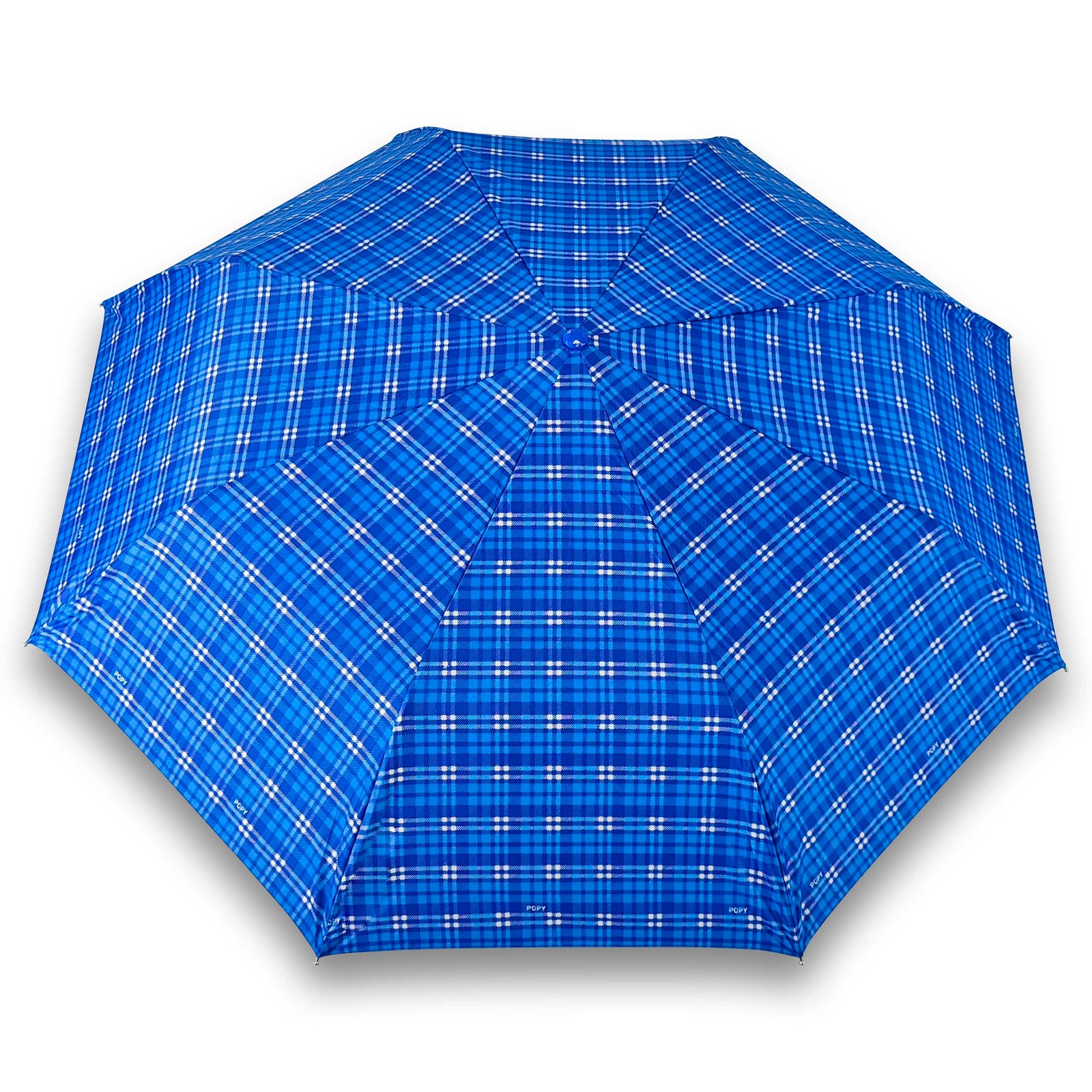 CHERRY SILVER 3 FOLD CHECK PRINT UMBRELLA