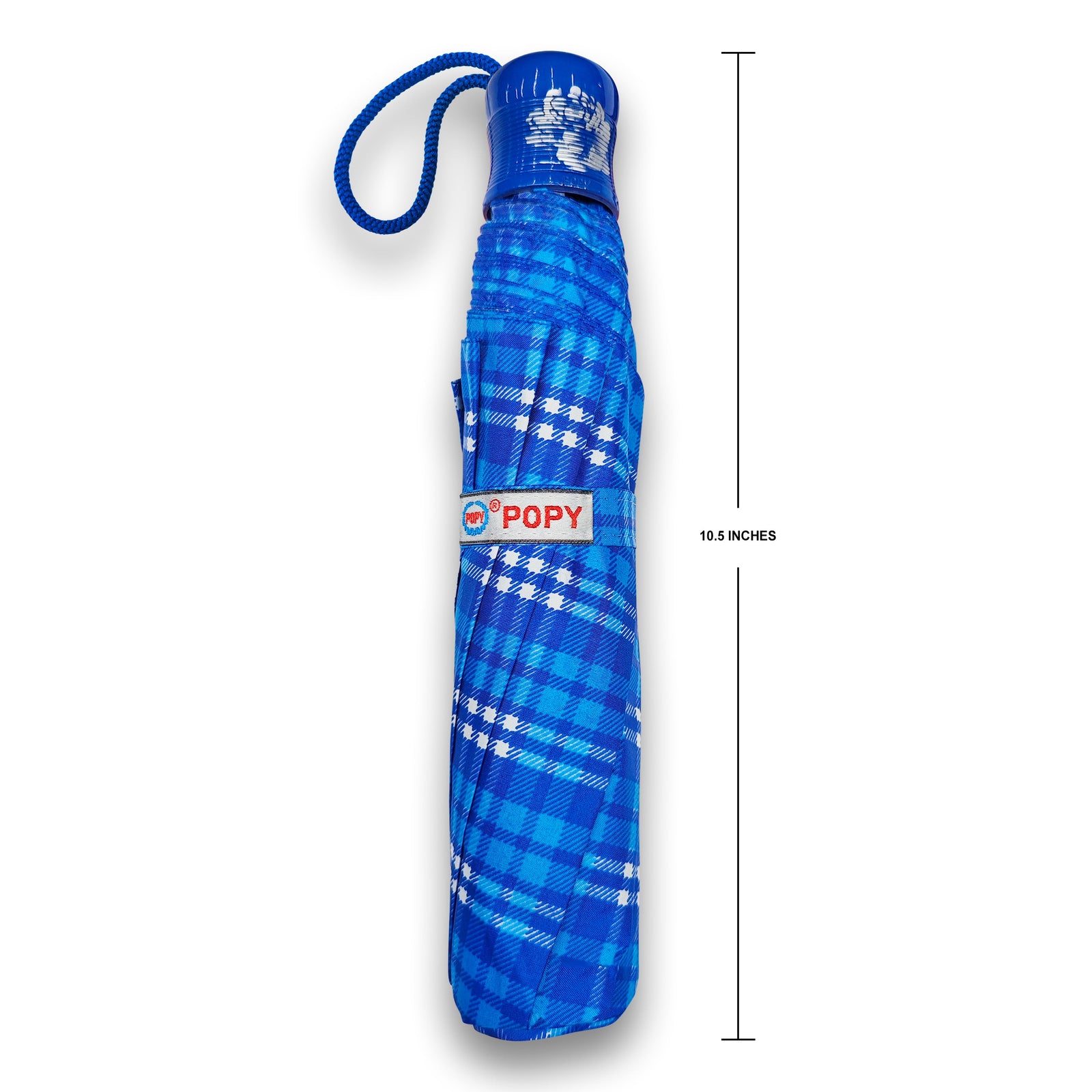CHERRY SILVER 3 FOLD CHECK PRINT UMBRELLA