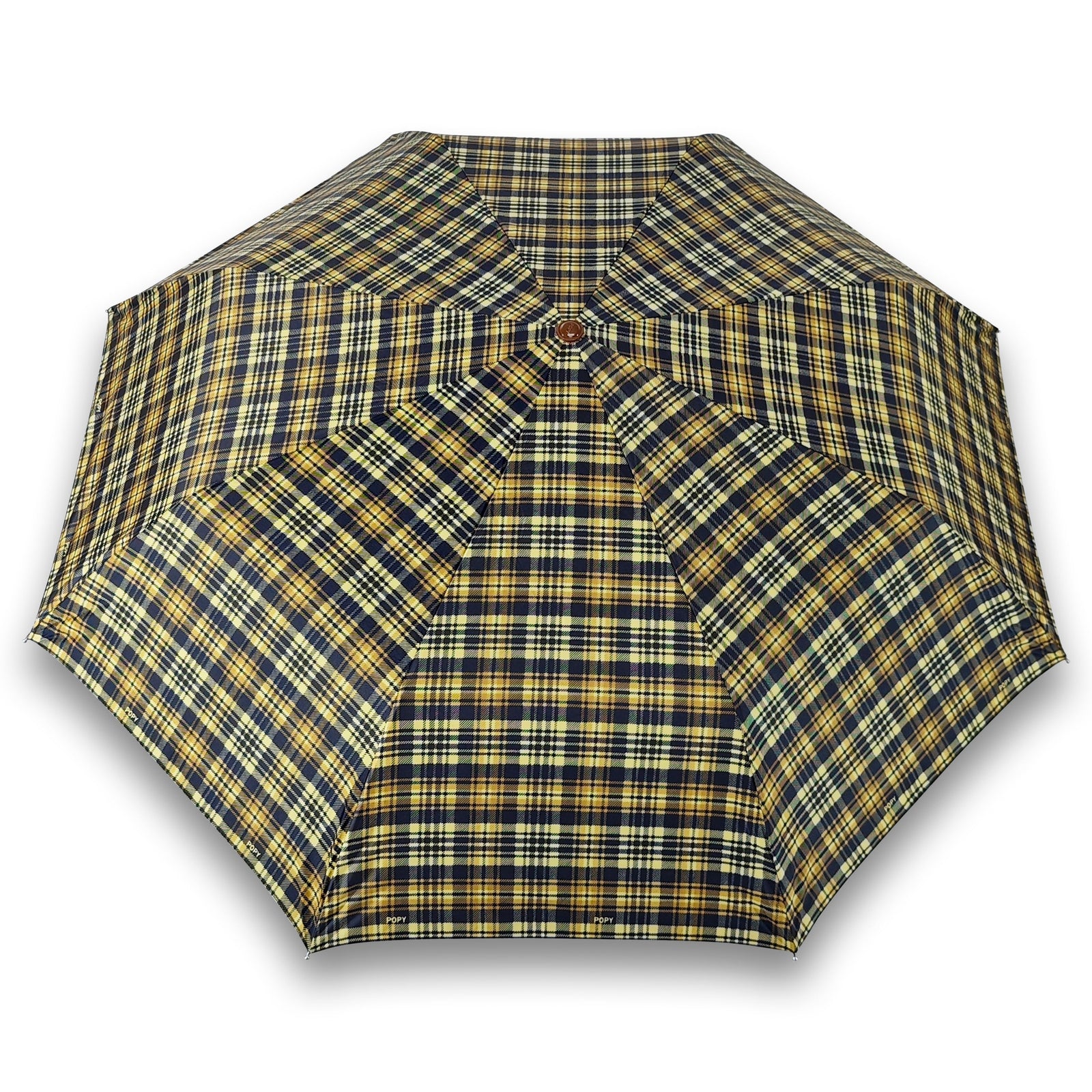 CHERRY SILVER 3 FOLD CHECK PRINT UMBRELLA