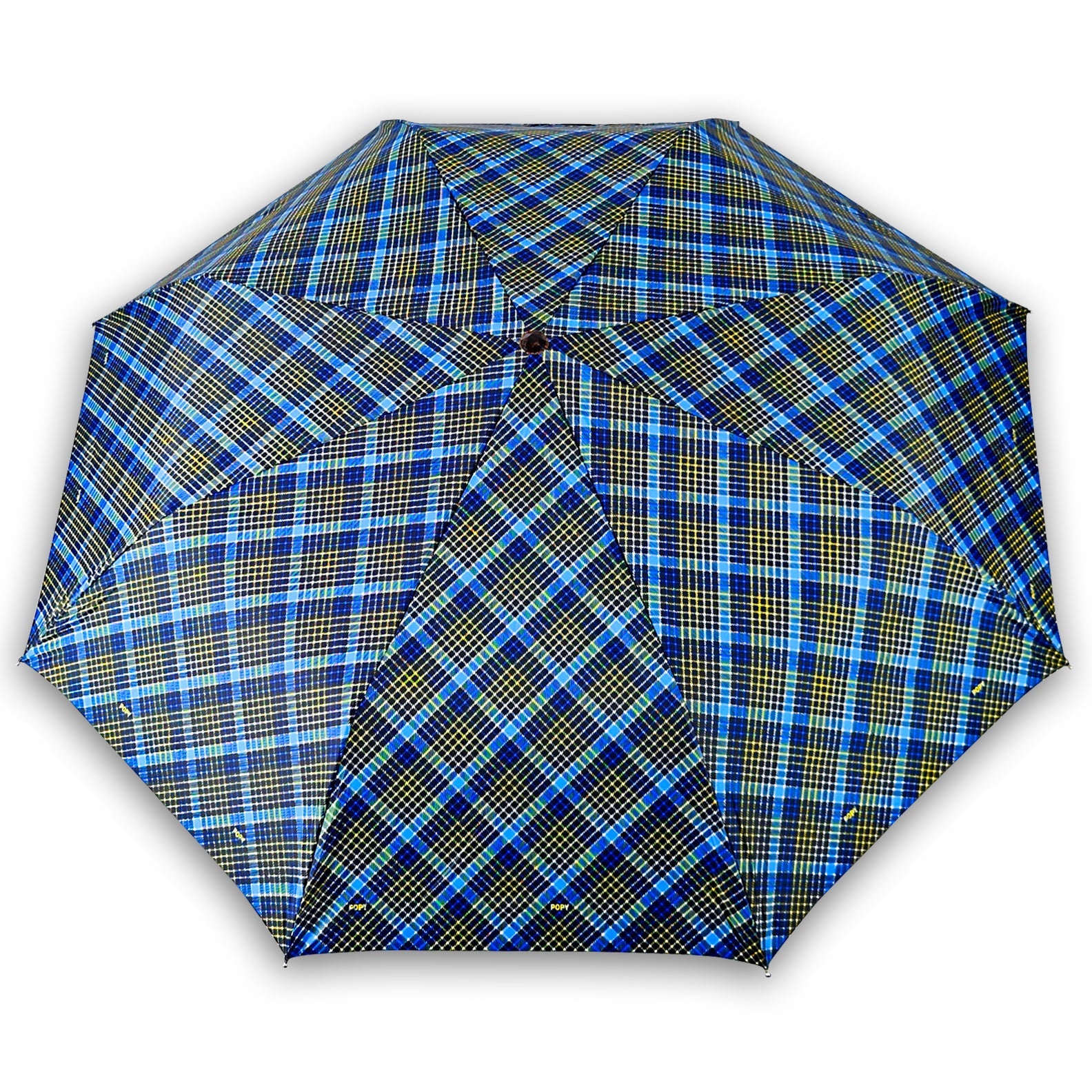 CHERRY SILVER 3 FOLD CHECK PRINT UMBRELLA