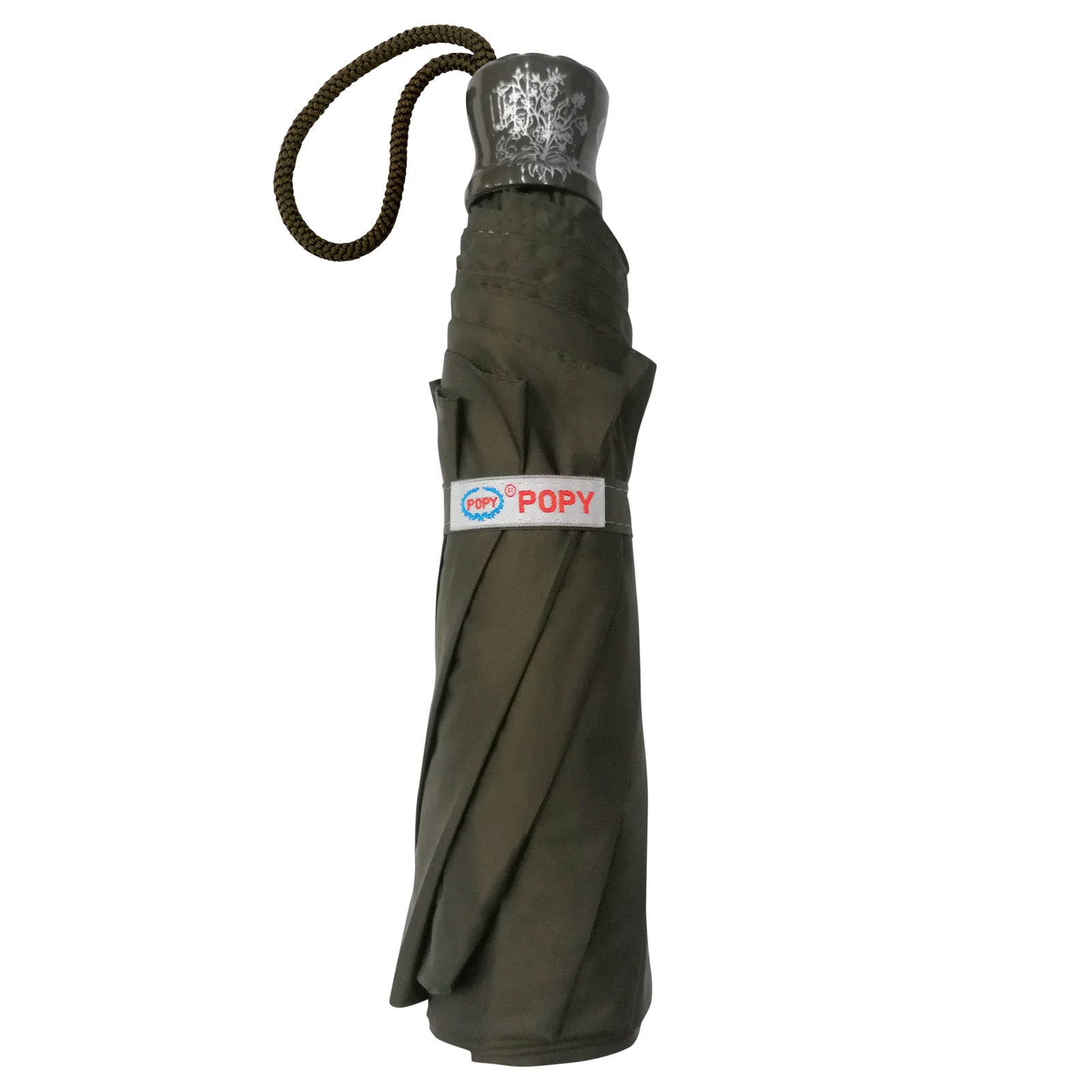 CHERRY 3FOLD SOLID COLOUR UMBRELLA WITH SILVER COATING