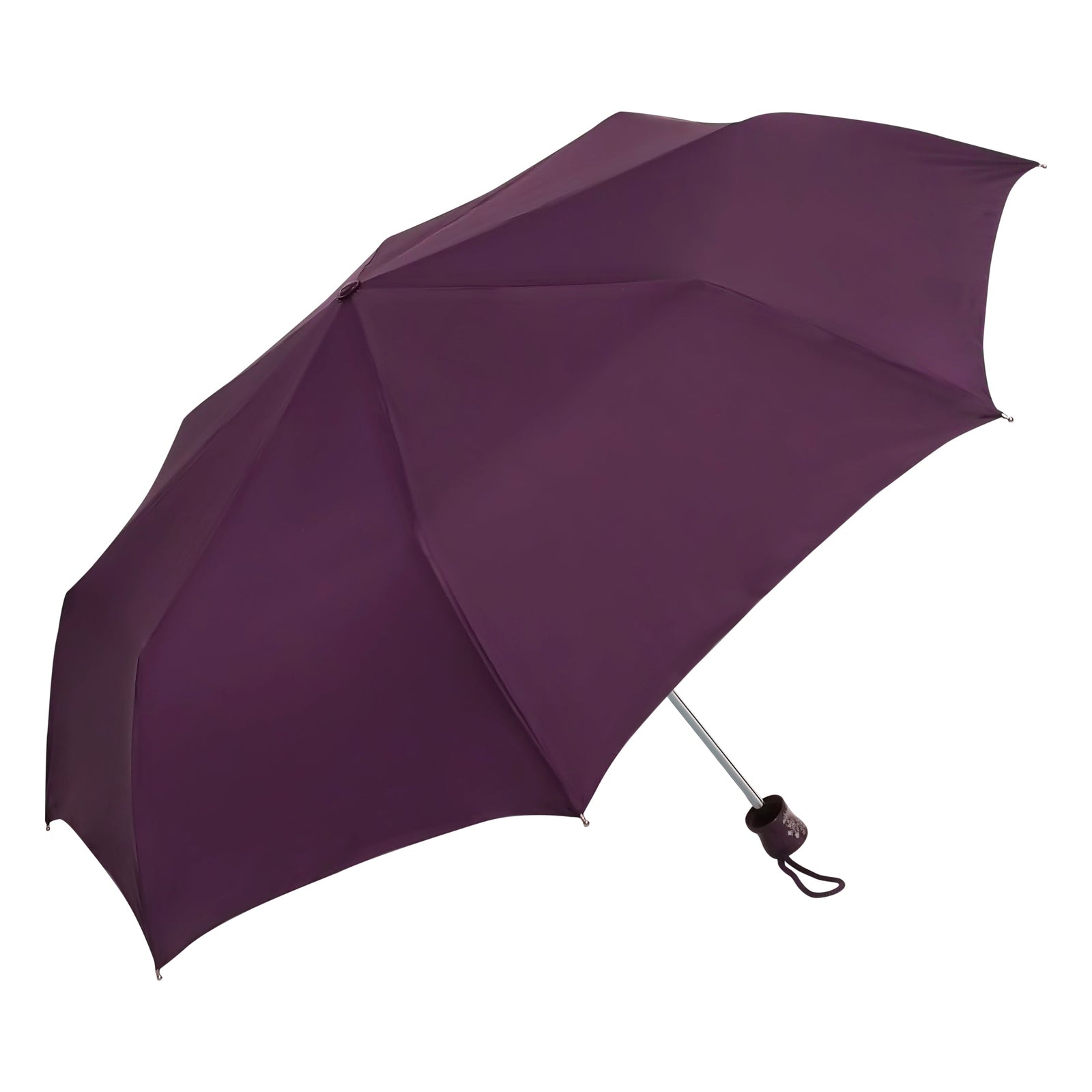 CHERRY 3FOLD SOLID COLOUR UMBRELLA WITH SILVER COATING