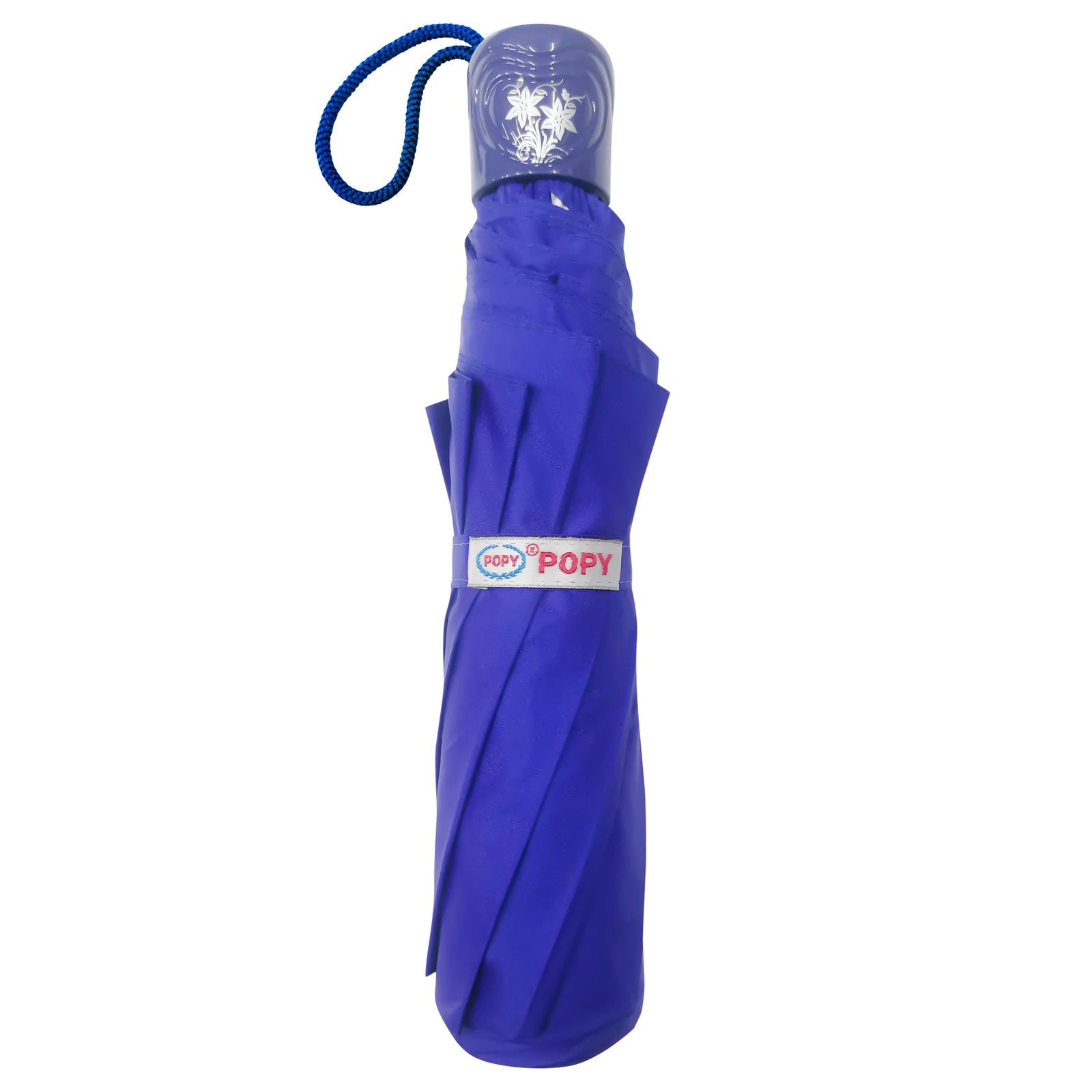 CHERRY 3FOLD SOLID COLOUR UMBRELLA WITH SILVER COATING