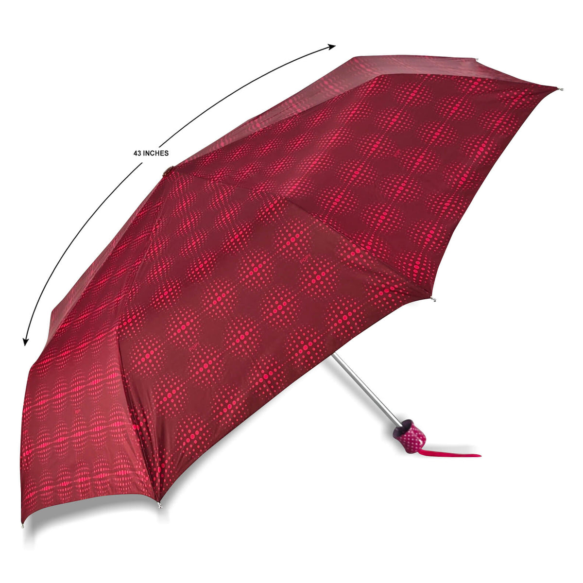 DOTS SILVER 3FOLD UMBRELLA