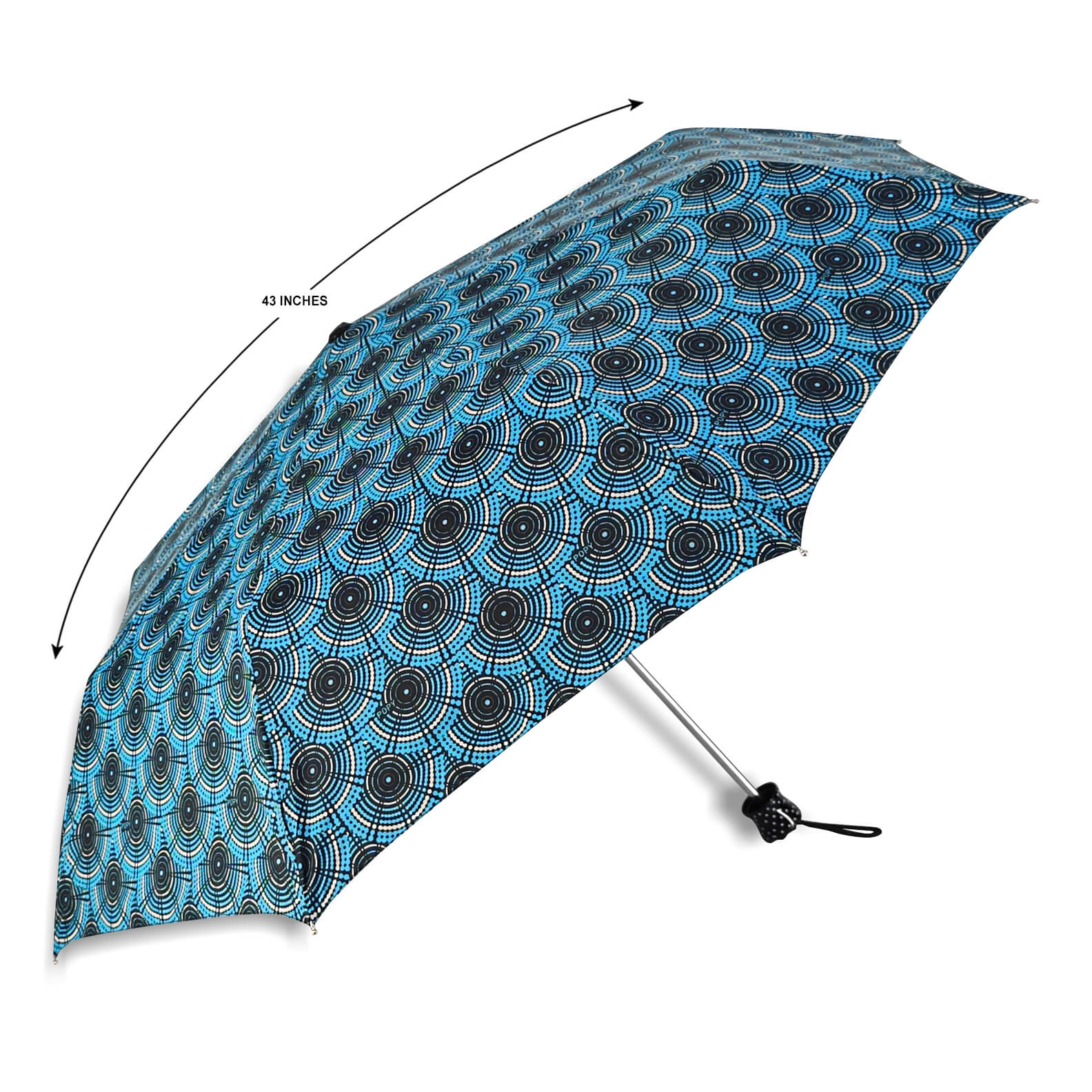 DOTS SILVER 3FOLD UMBRELLA