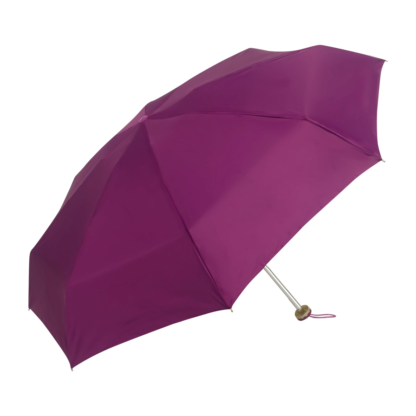 POPY NANO 5 FOLD SOLID COLOUR UMBRELLA WITH SILVER COATING
