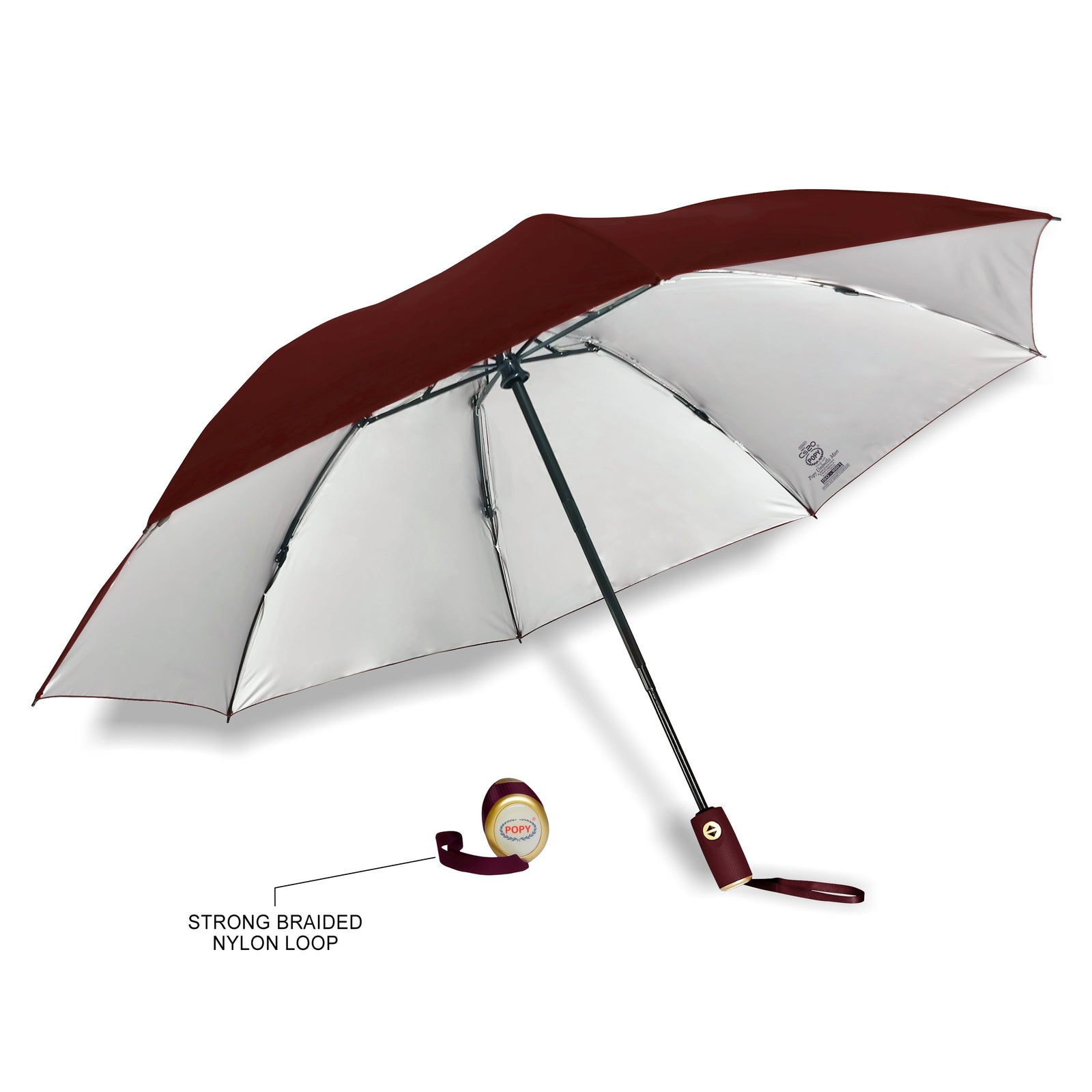 POPY CS20 REVERSE FOLDING 3 FOLD UMBRELLA WITH AUTO OPEN AND CLOSE