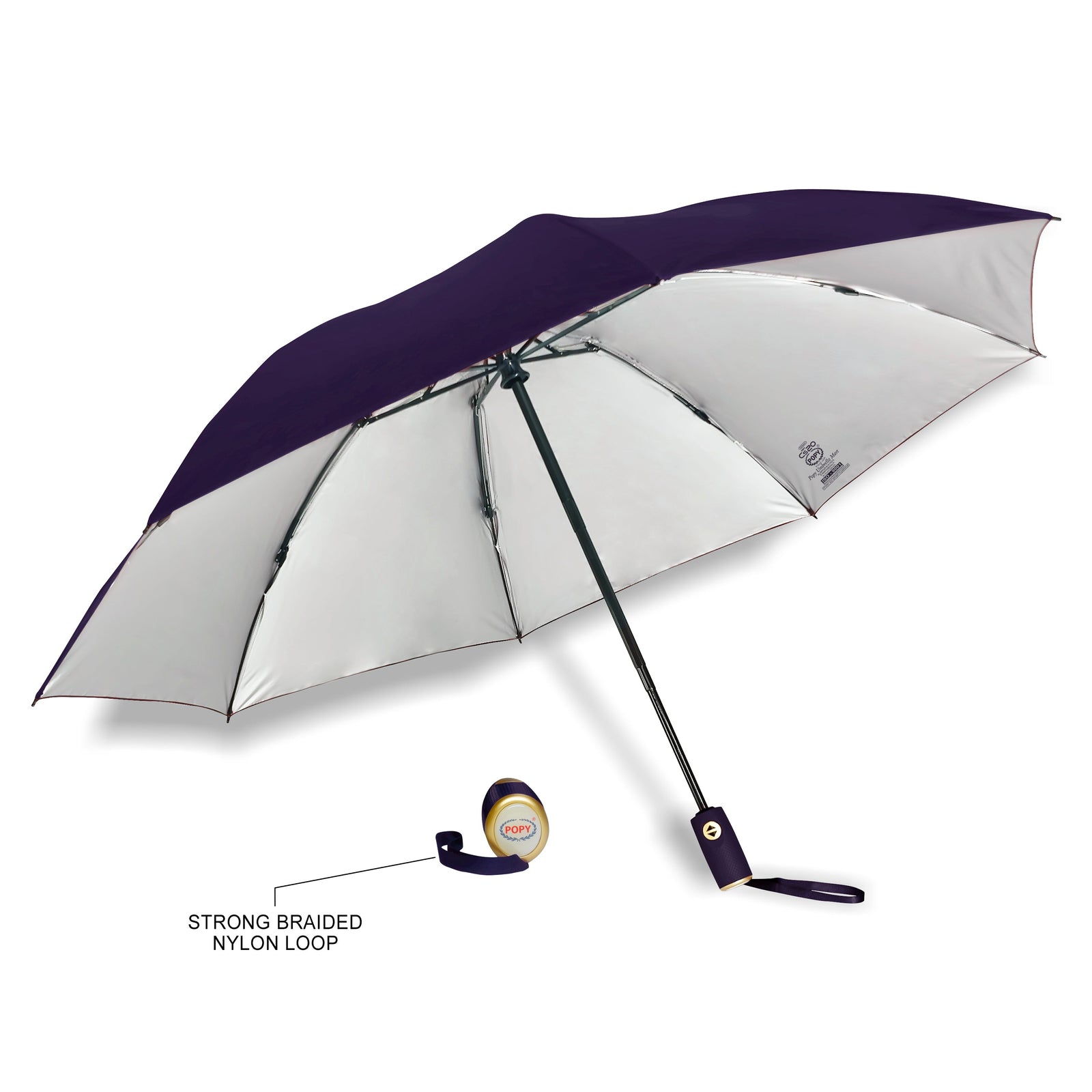 POPY CS20 REVERSE FOLDING 3 FOLD UMBRELLA WITH AUTO OPEN AND CLOSE