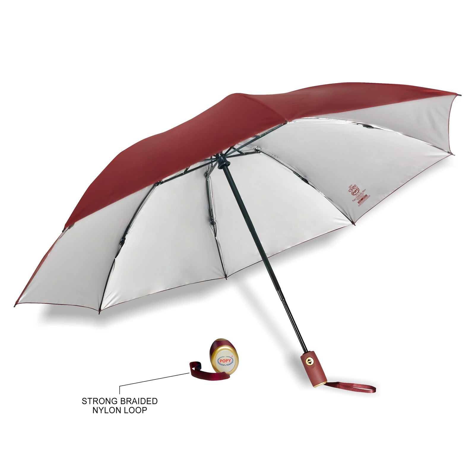 POPY CS20 REVERSE FOLDING 3 FOLD UMBRELLA WITH AUTO OPEN AND CLOSE