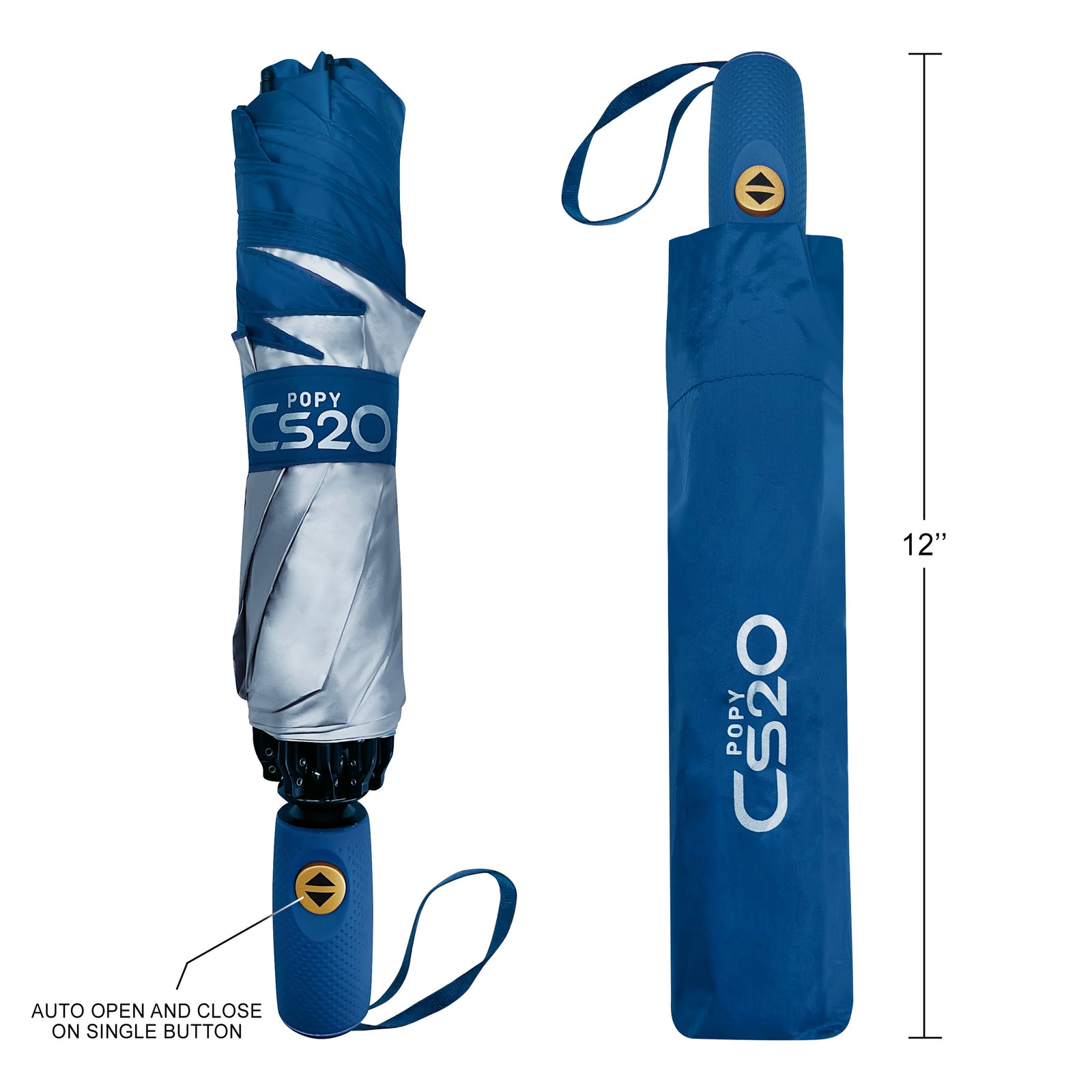POPY CS20 REVERSE FOLDING 3 FOLD UMBRELLA WITH AUTO OPEN AND CLOSE