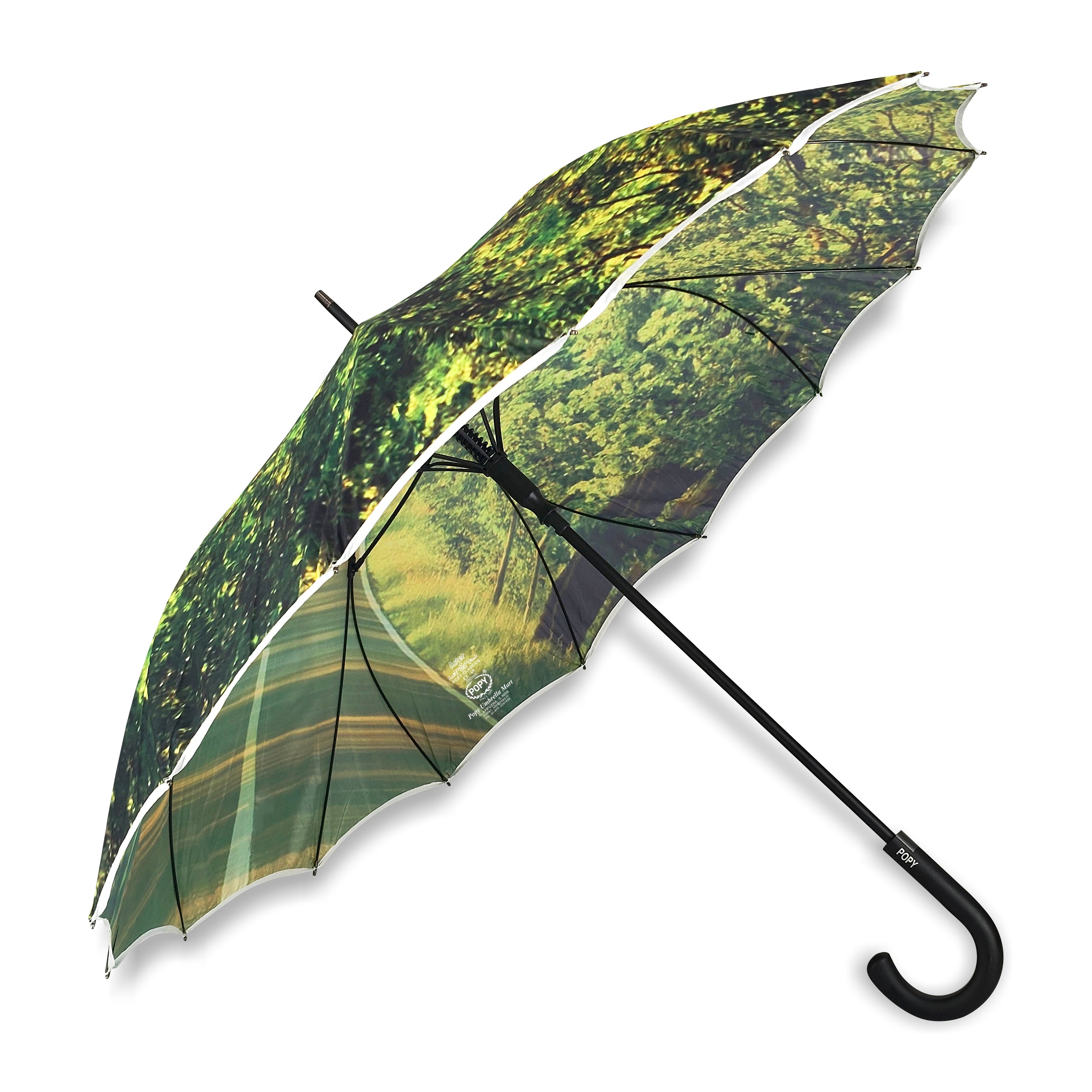 Aster Straight Umbrella With All Over Print And Auto Open