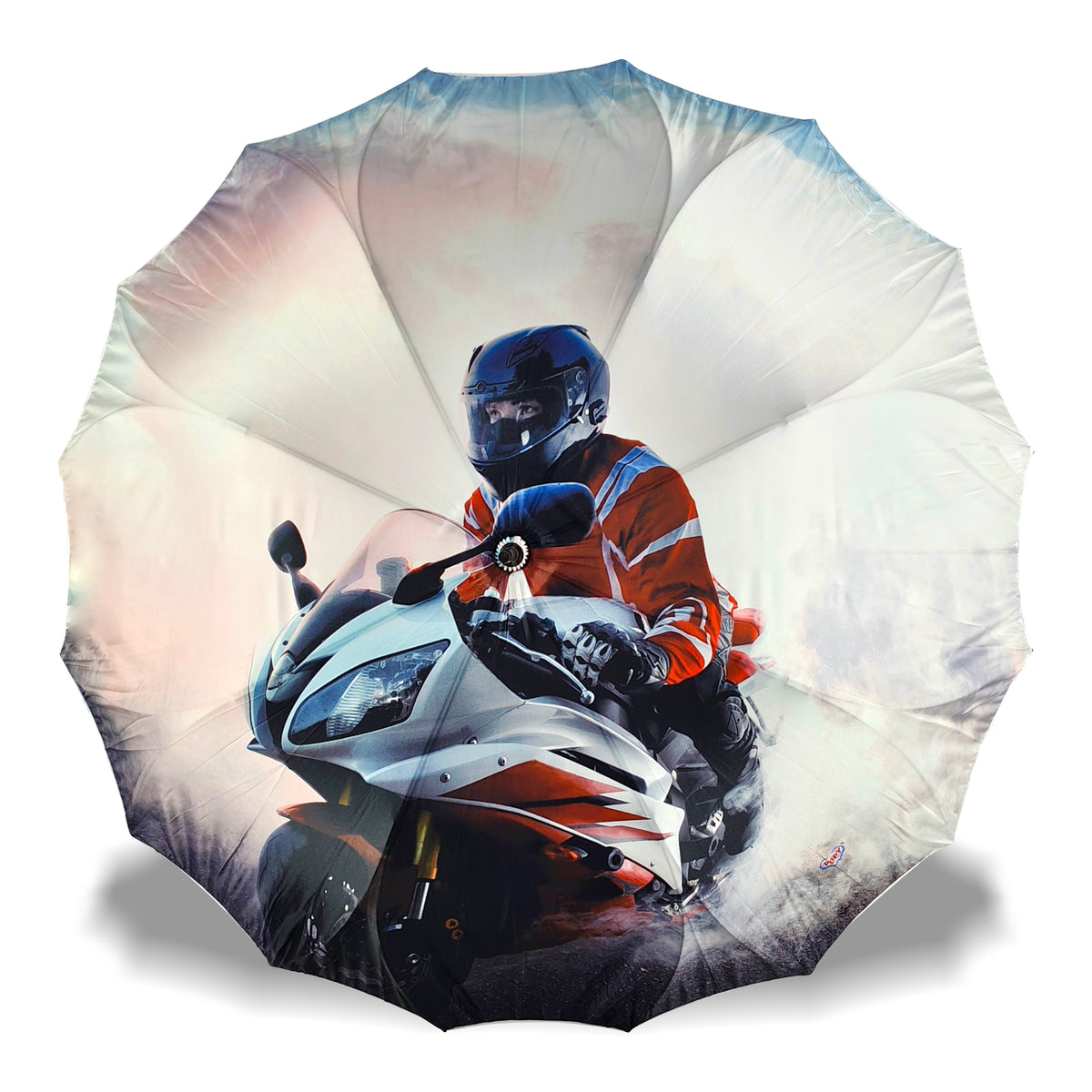 Aster Straight Umbrella With All Over Print And Auto Open