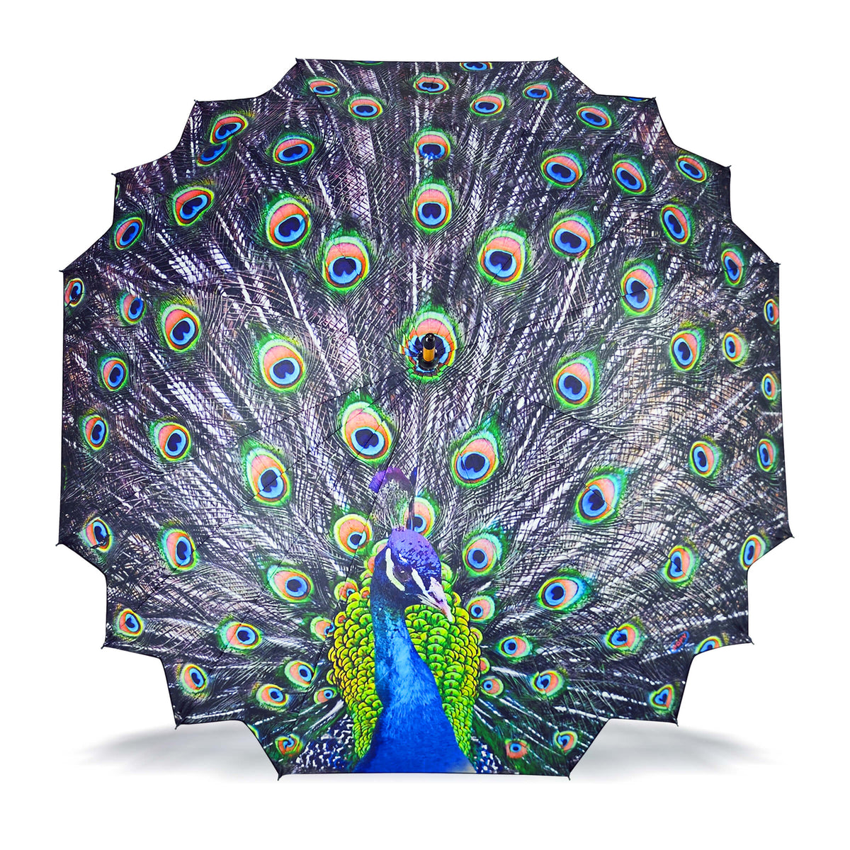 Maple Straight Umbrella With All Over Print And Auto Open